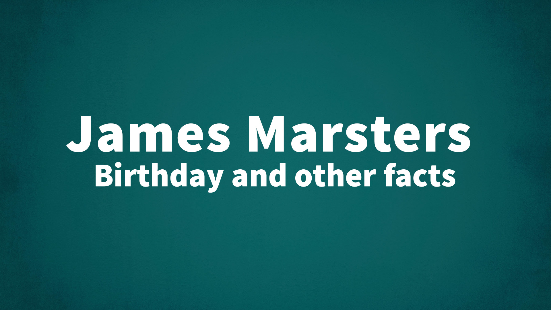 title image for James Marsters birthday