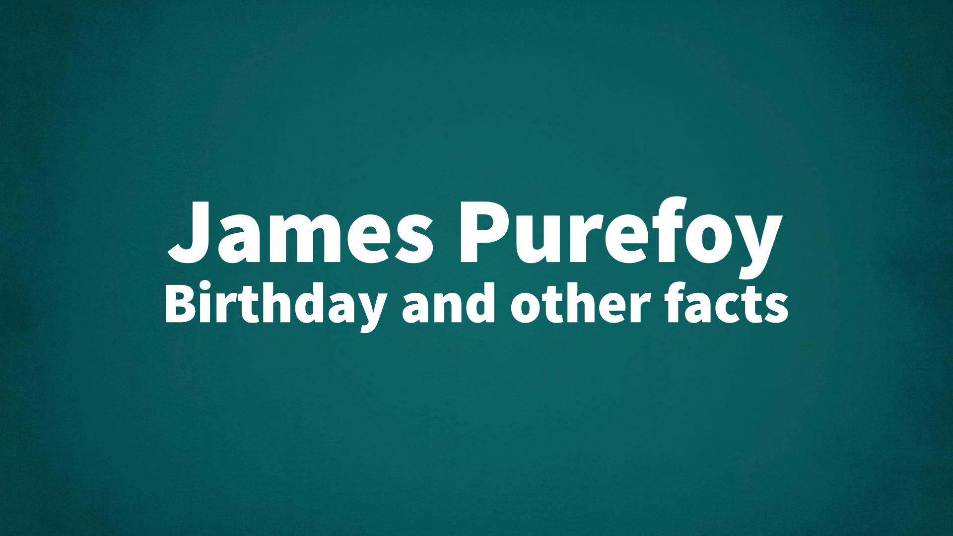 title image for James Purefoy birthday