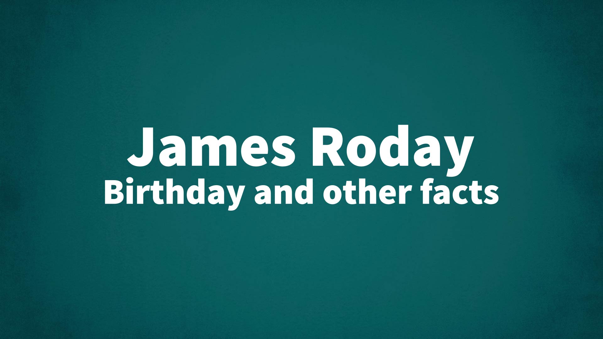 title image for James Roday birthday