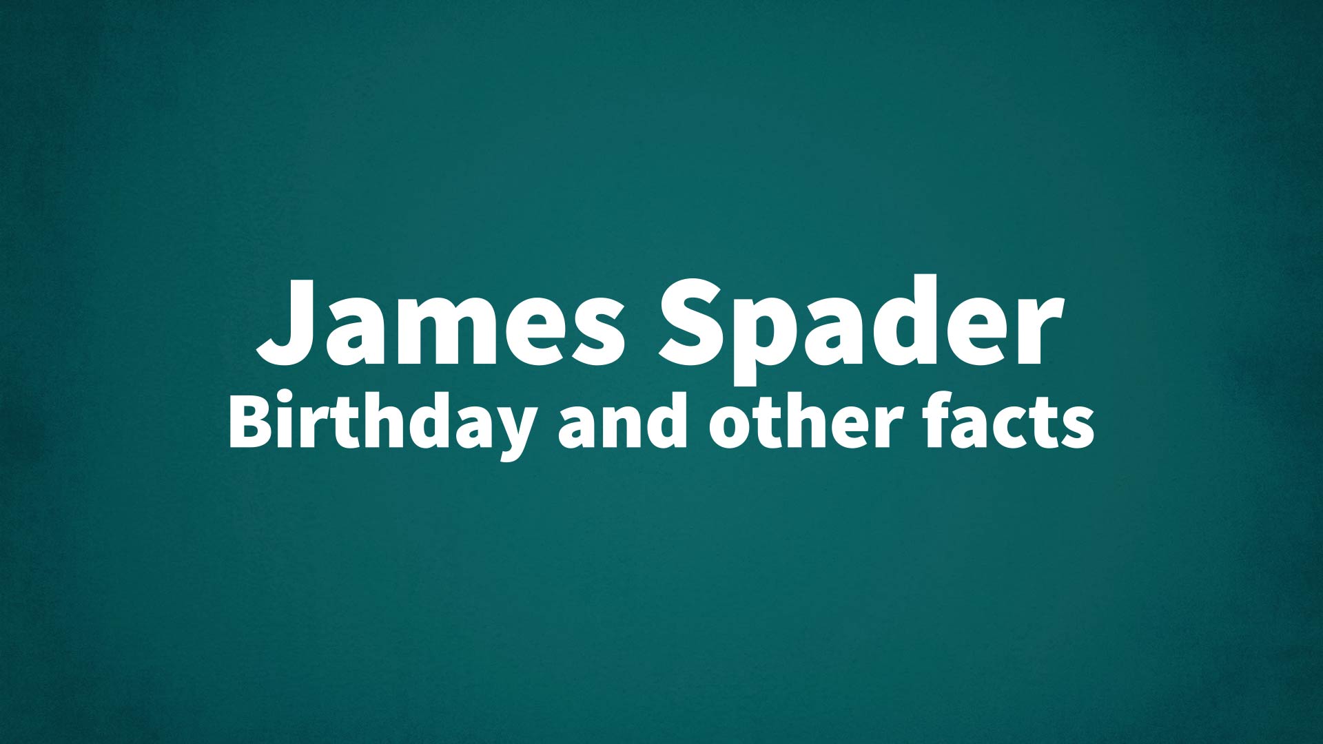 title image for James Spader birthday