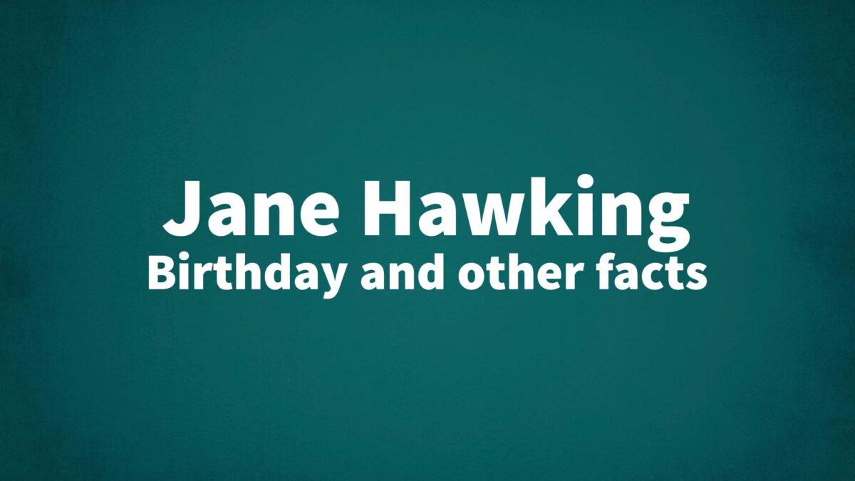 Jane-Hawking - List Of National Days