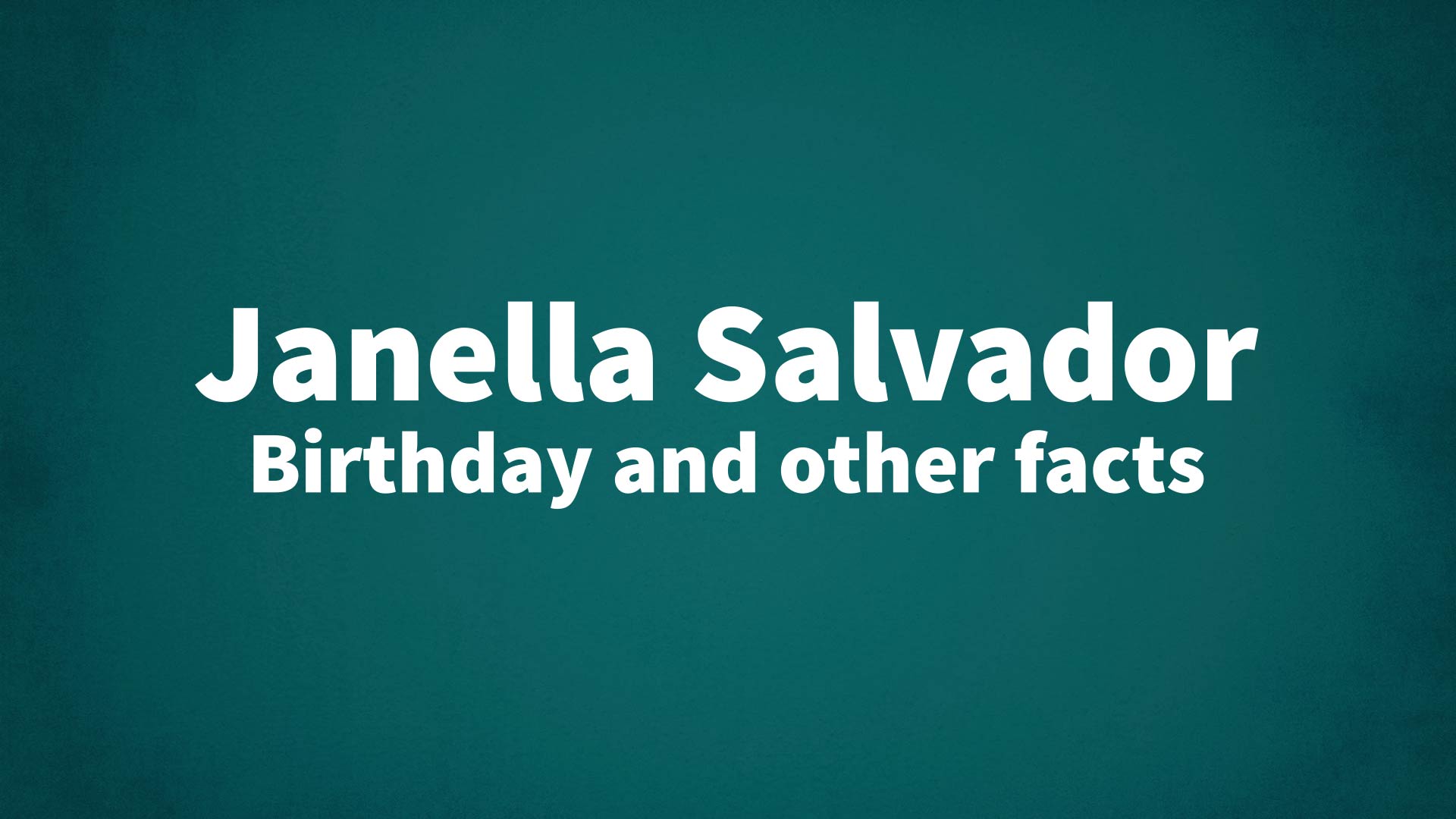 title image for Janella Salvador birthday
