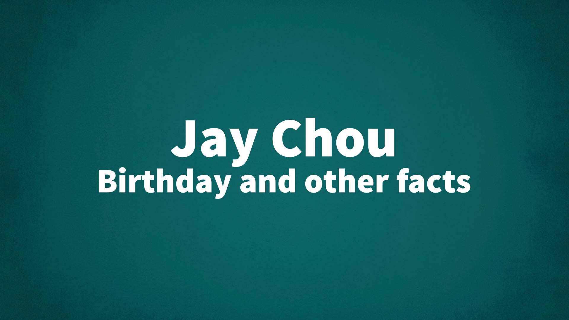 title image for Jay Chou birthday