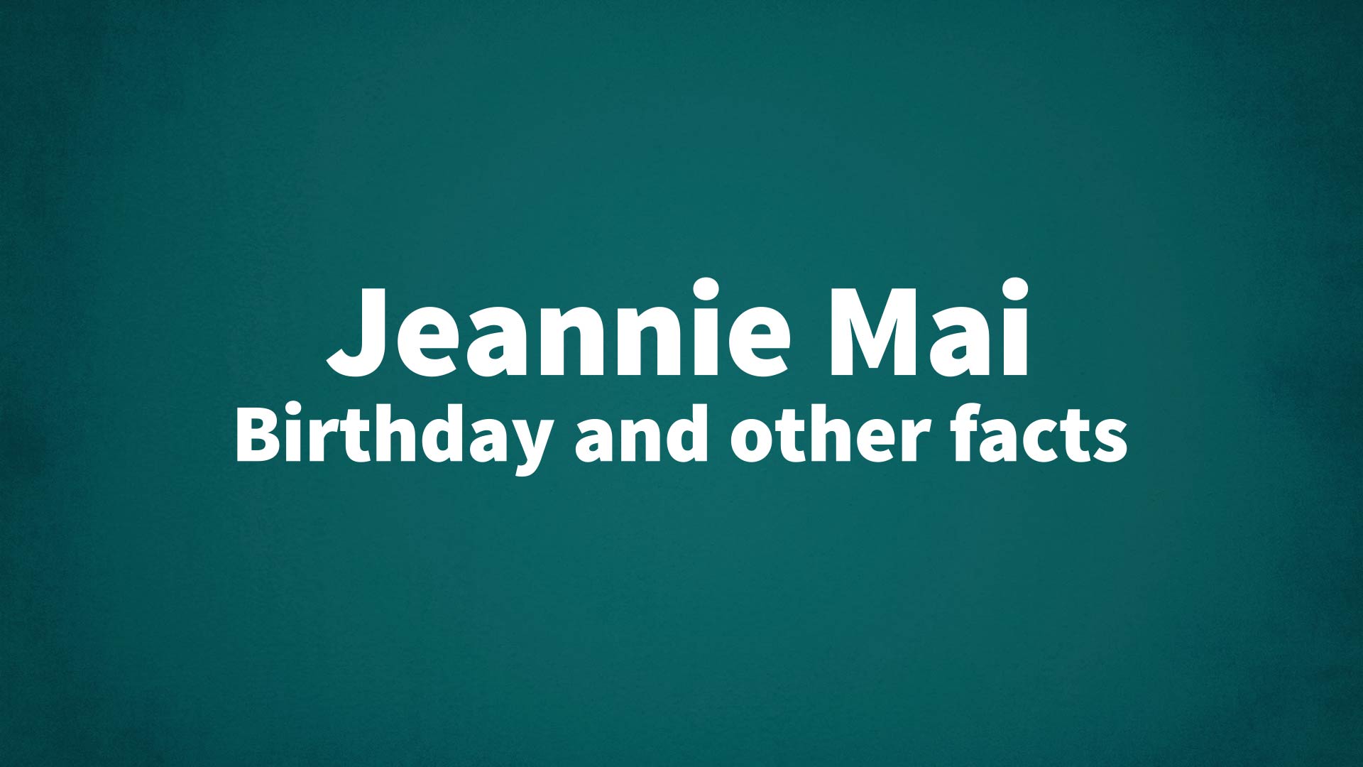 title image for Jeannie Mai birthday