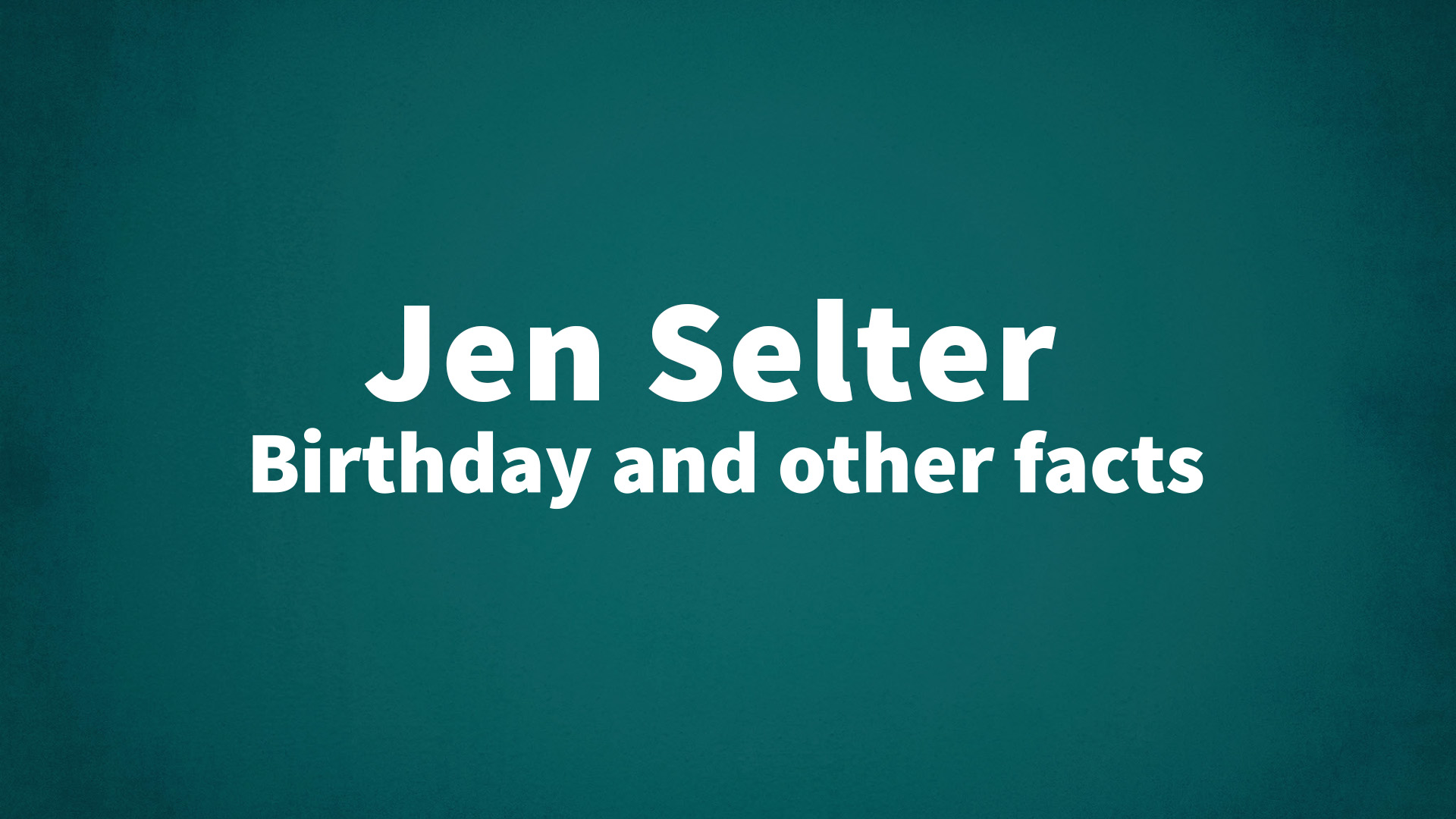 title image for Jen Selter birthday
