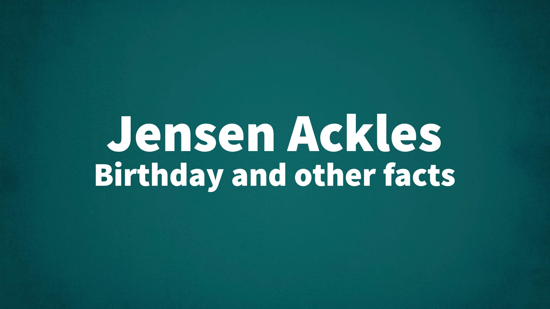 title image for Jensen Ackles birthday
