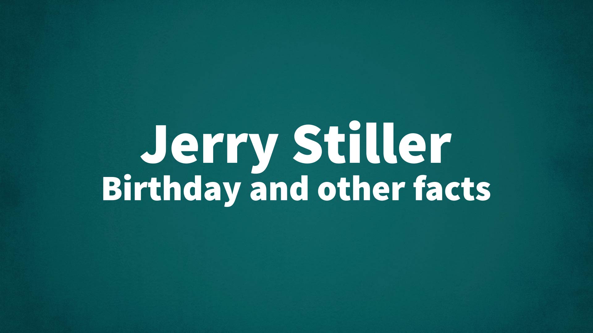 title image for Jerry Stiller birthday