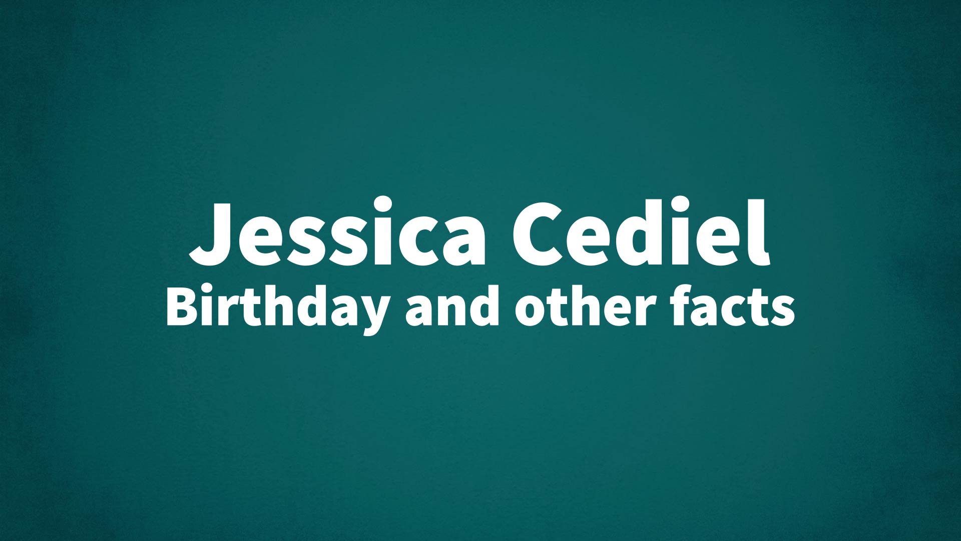 title image for Jessica Cediel birthday