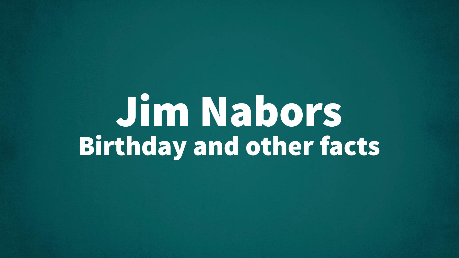 title image for Jim Nabors birthday