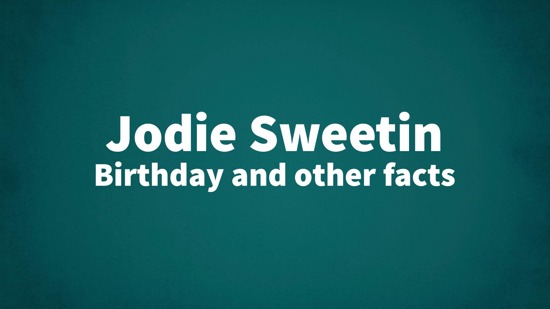 title image for Jodie Sweetin birthday