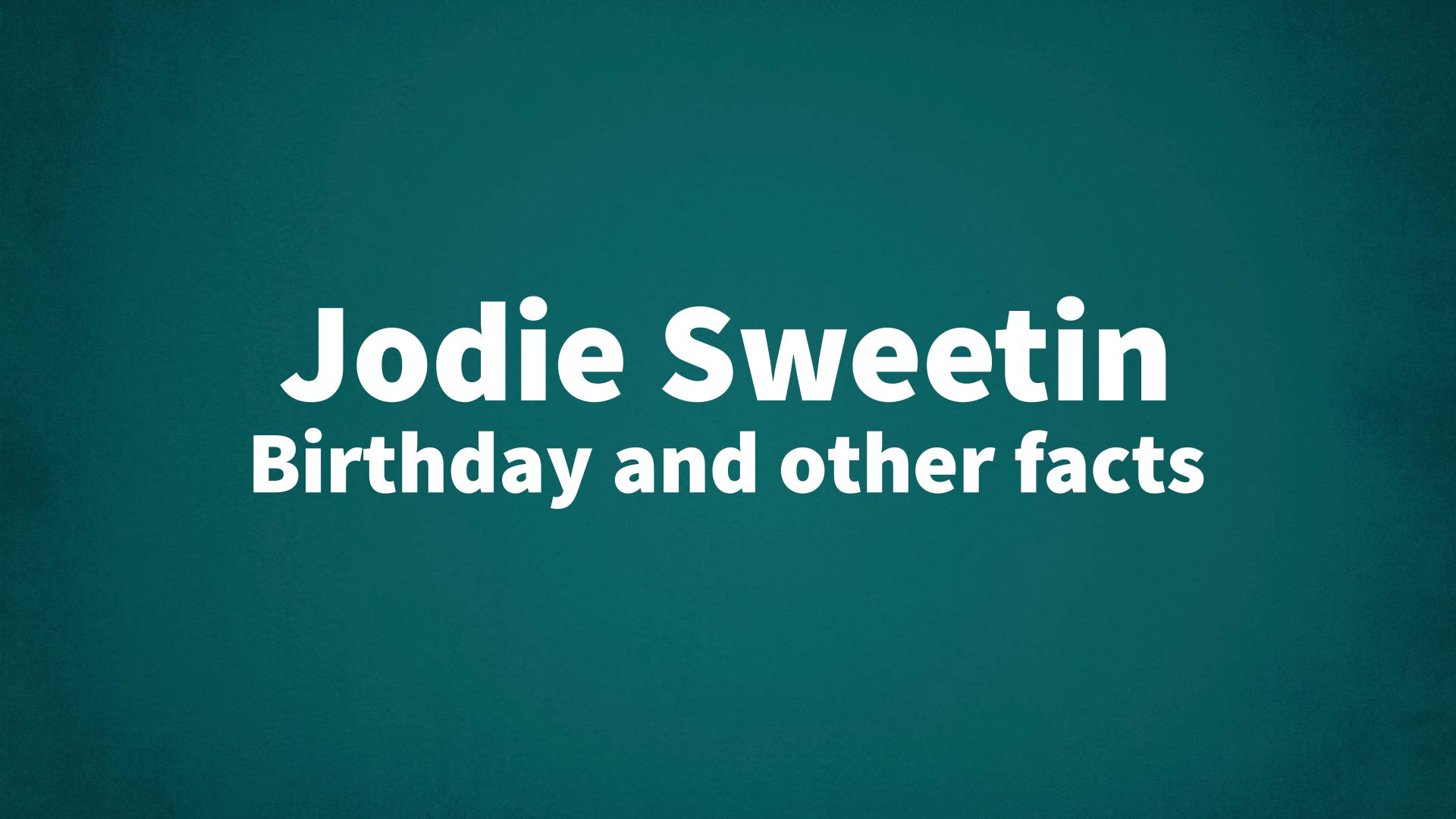 Jodie-Sweetin - List Of National Days