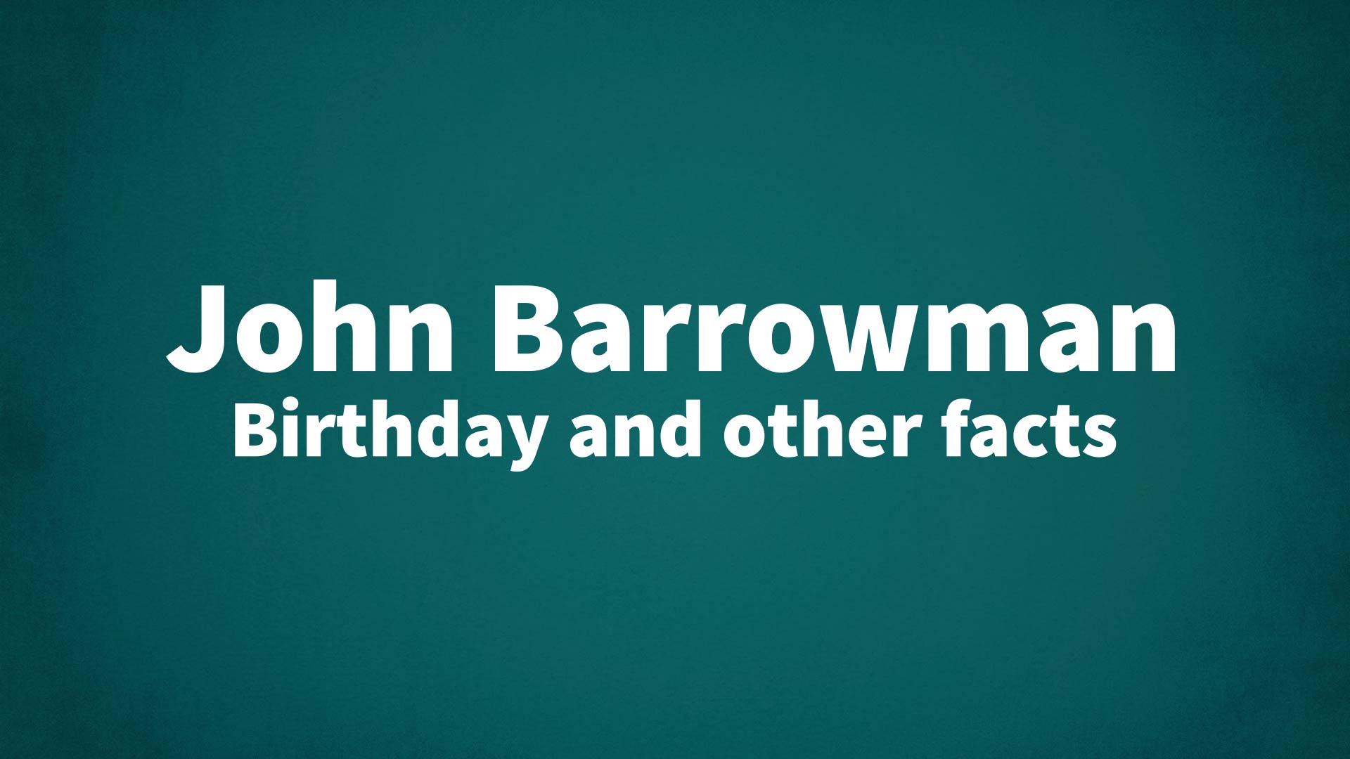 title image for John Barrowman birthday