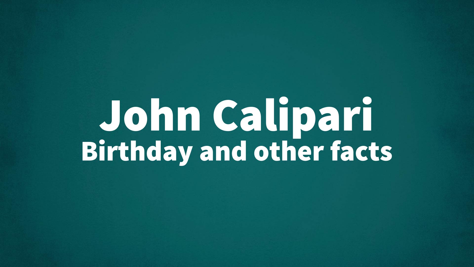 title image for John Calipari birthday