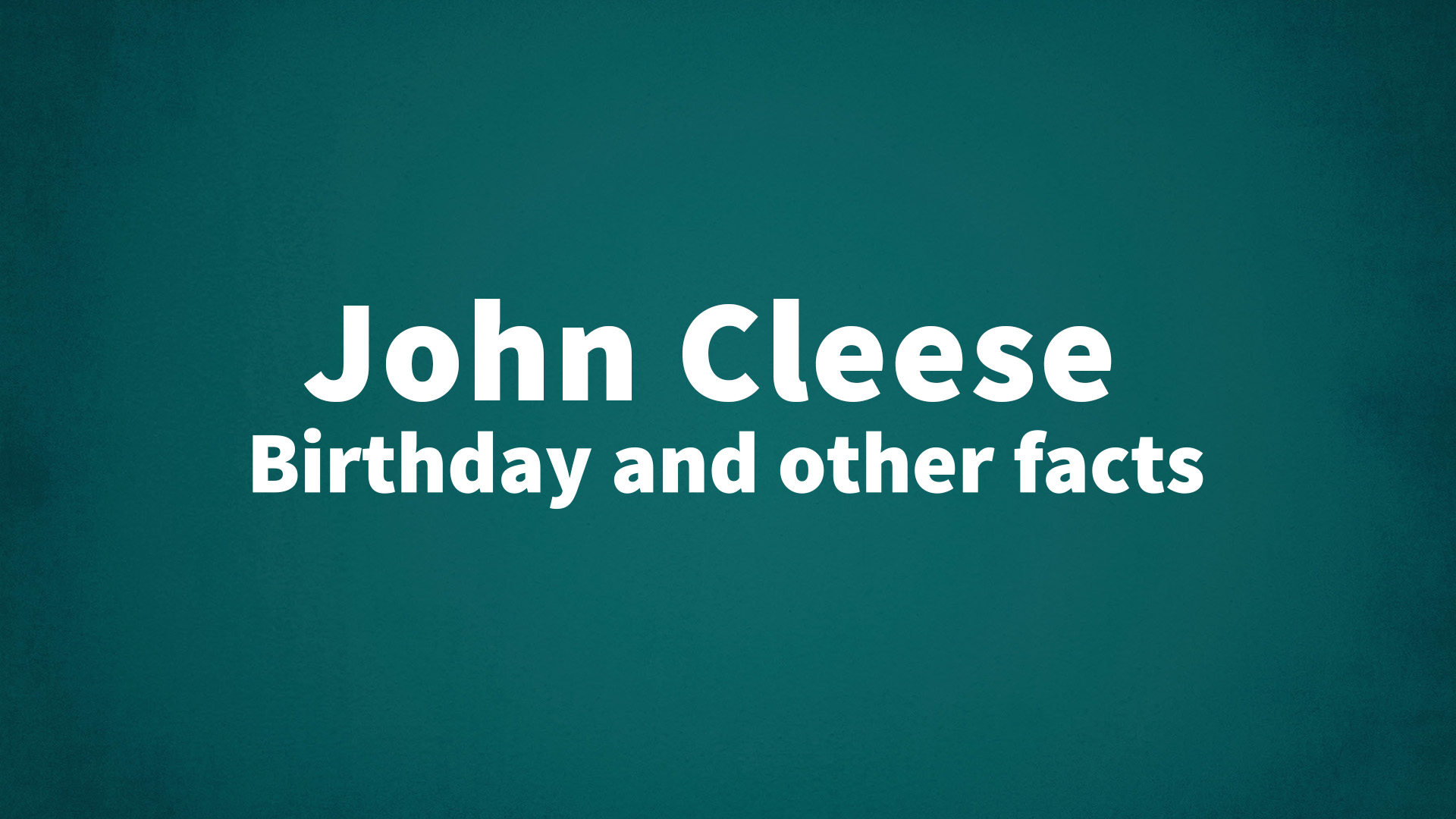 title image for John Cleese birthday