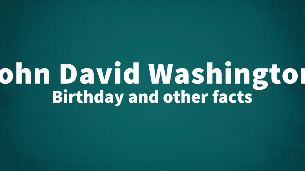 JohnDavidWashington List Of National Days