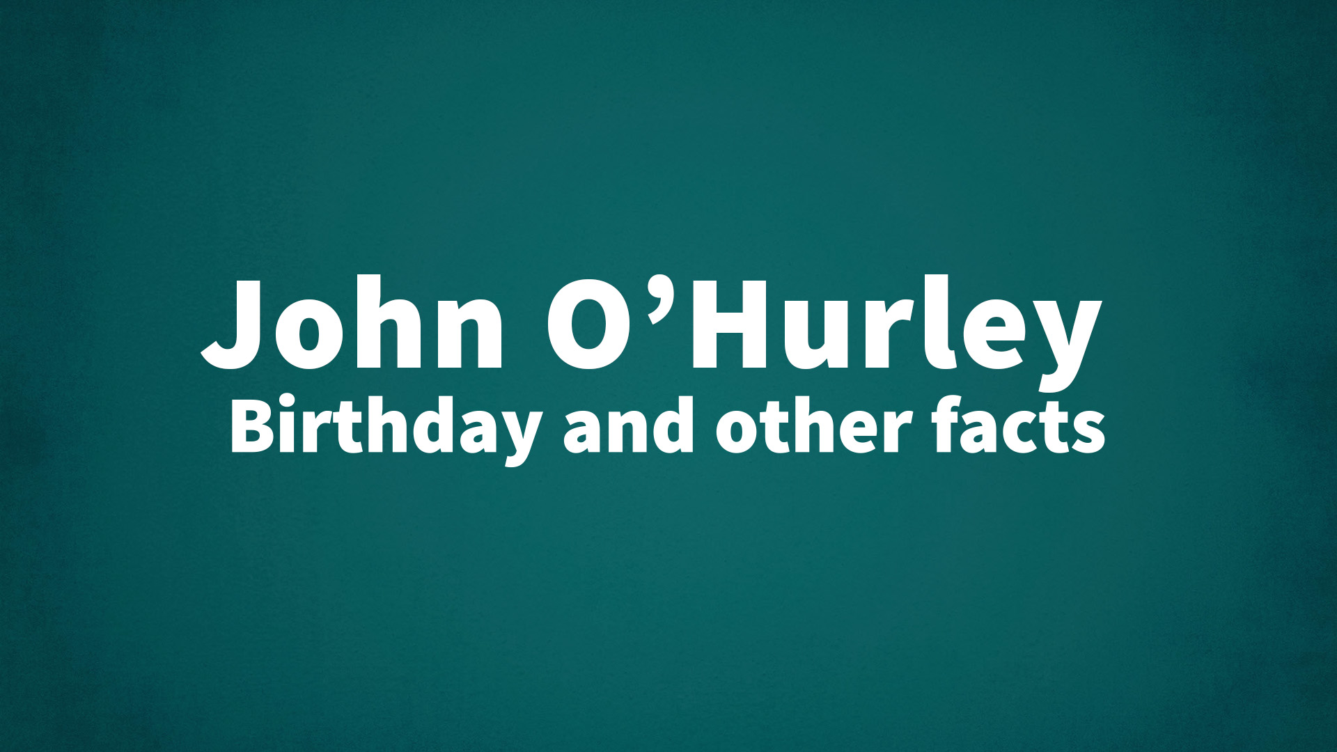 title image for John O’Hurley birthday
