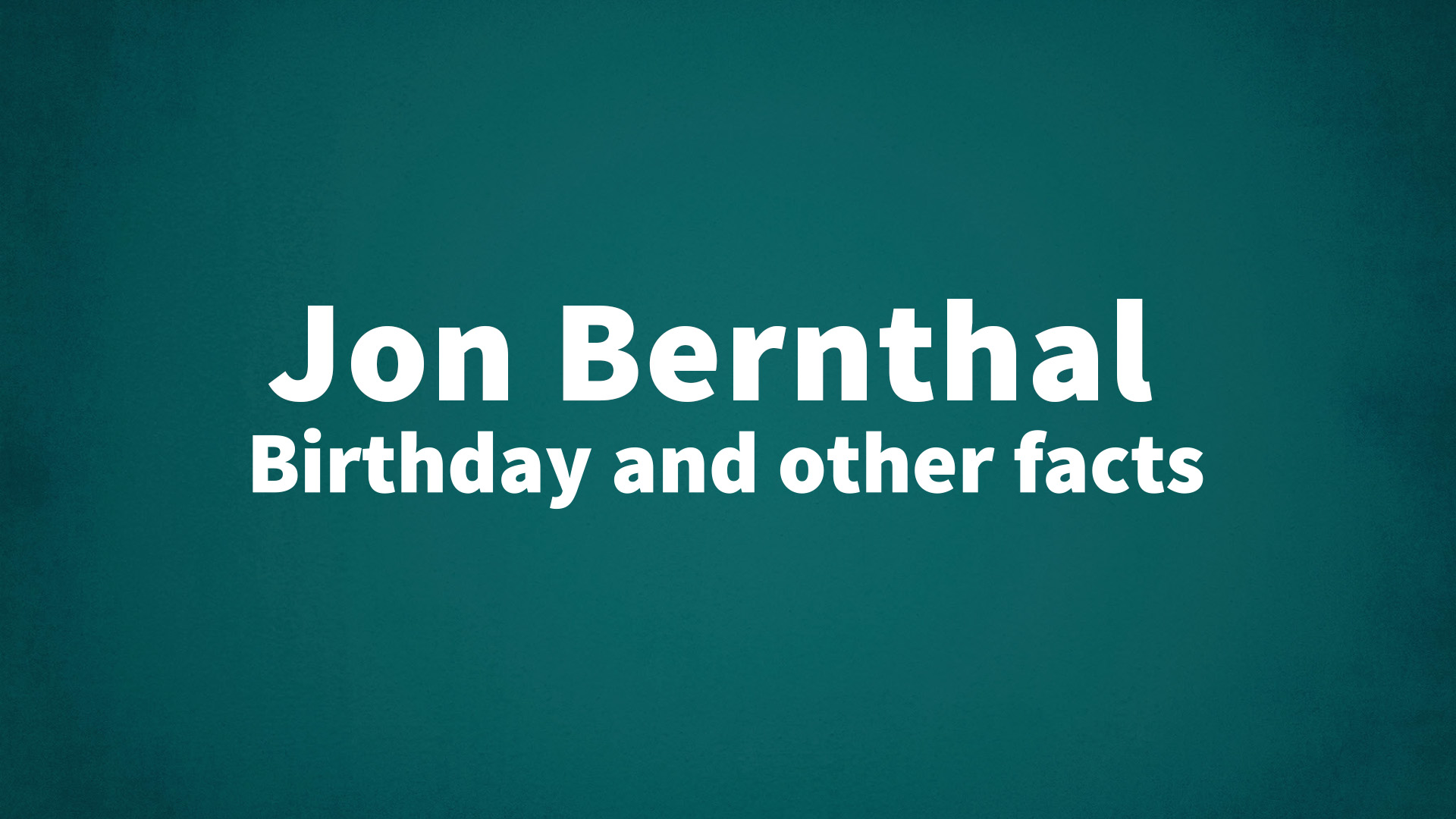 title image for Jon Bernthal birthday