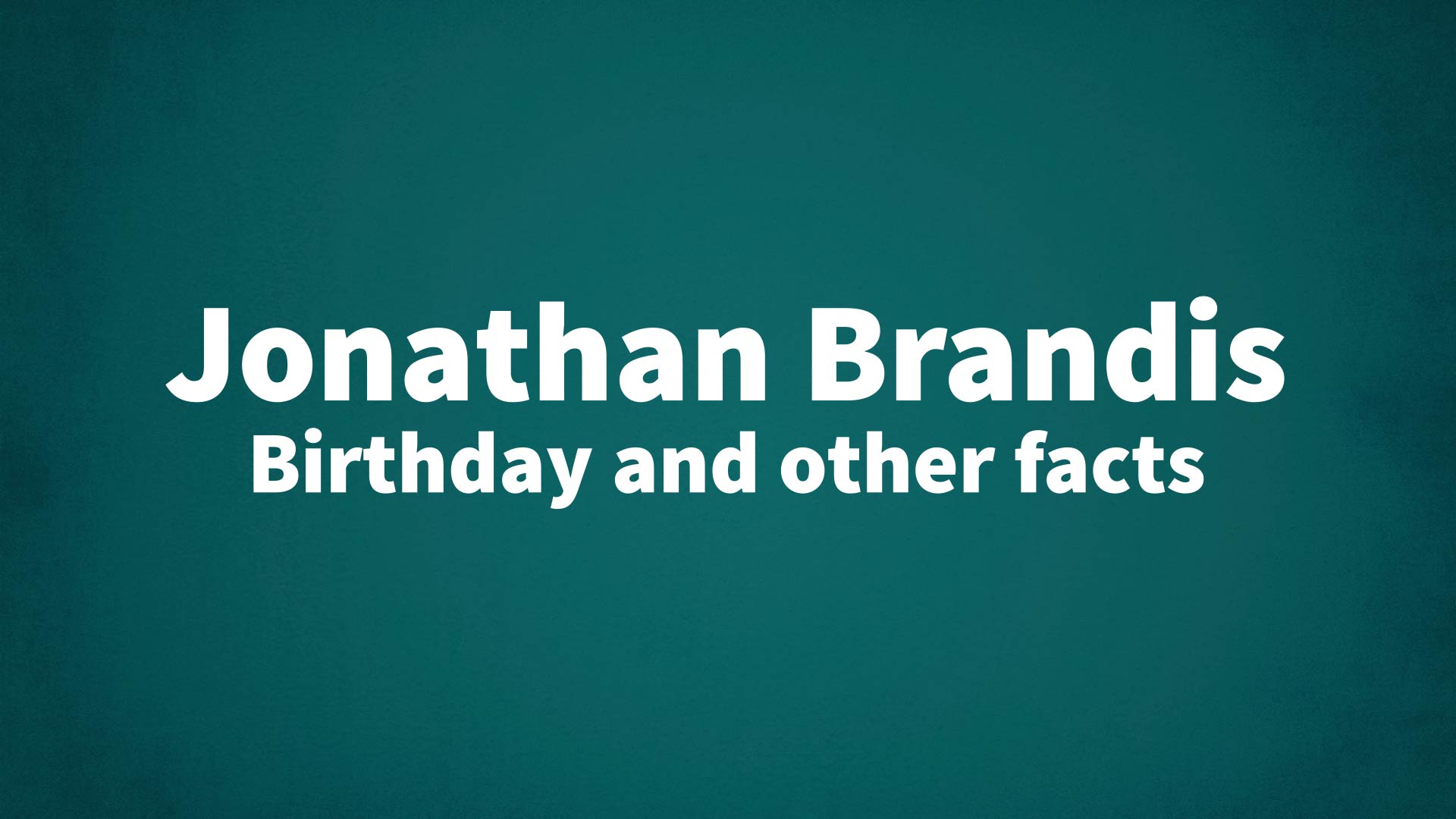title image for Jonathan Brandis birthday