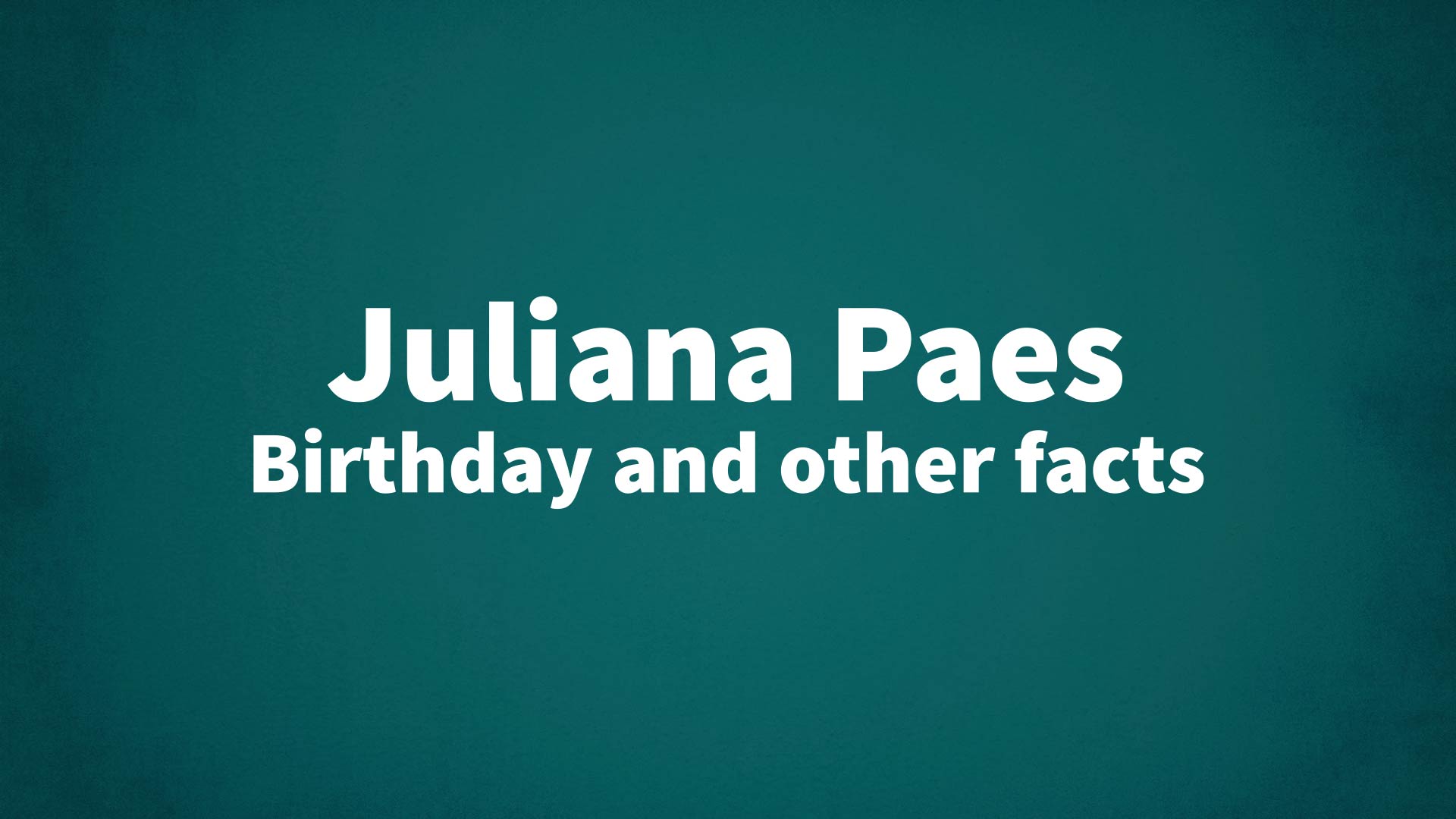 title image for Juliana Paes birthday
