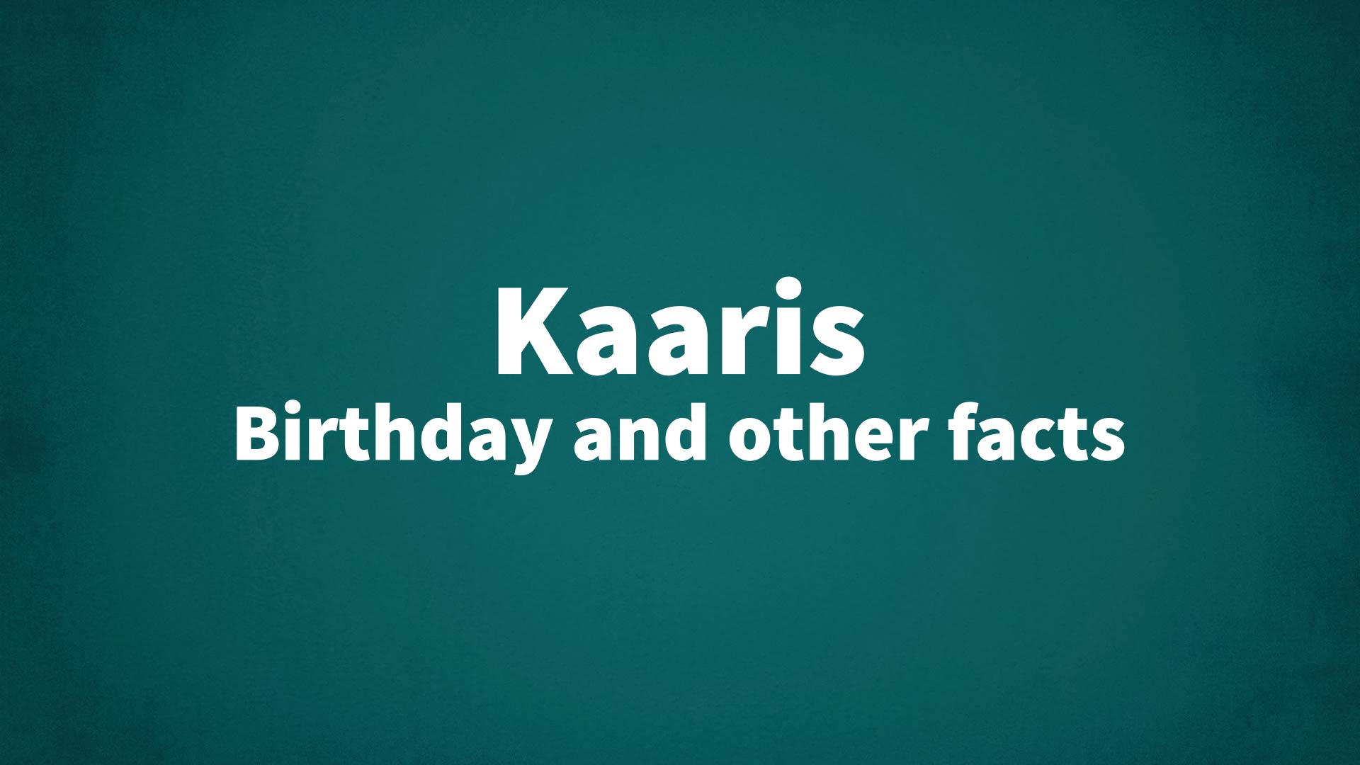 title image for Kaaris birthday