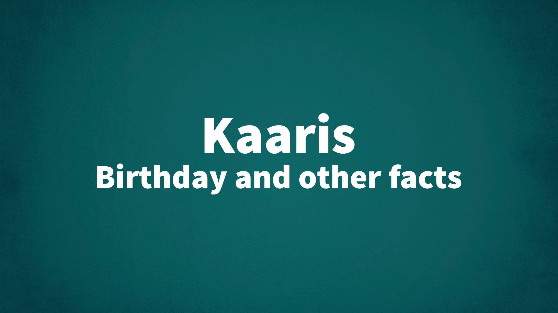 title image for Kaaris birthday