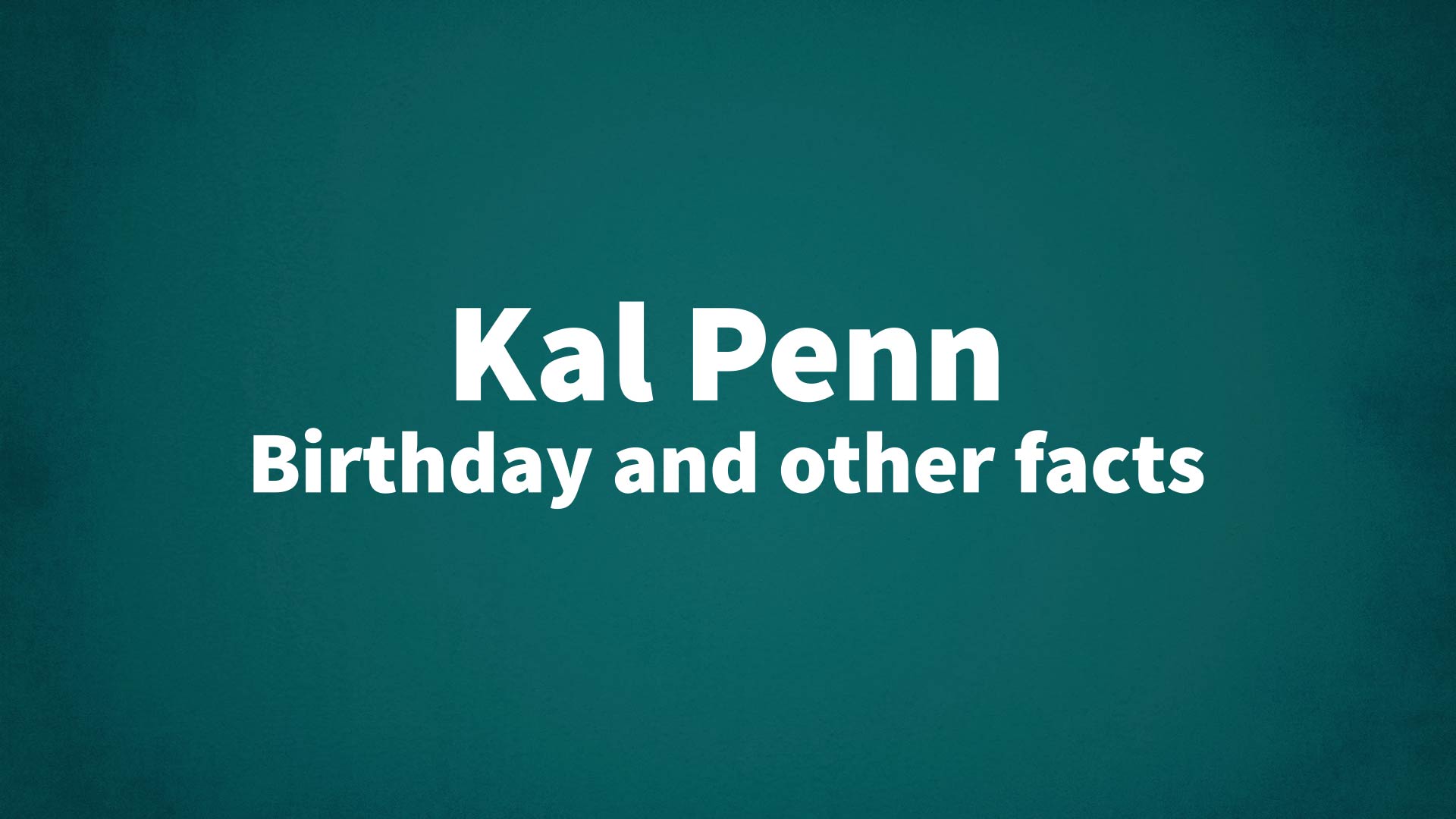 title image for Kal Penn birthday
