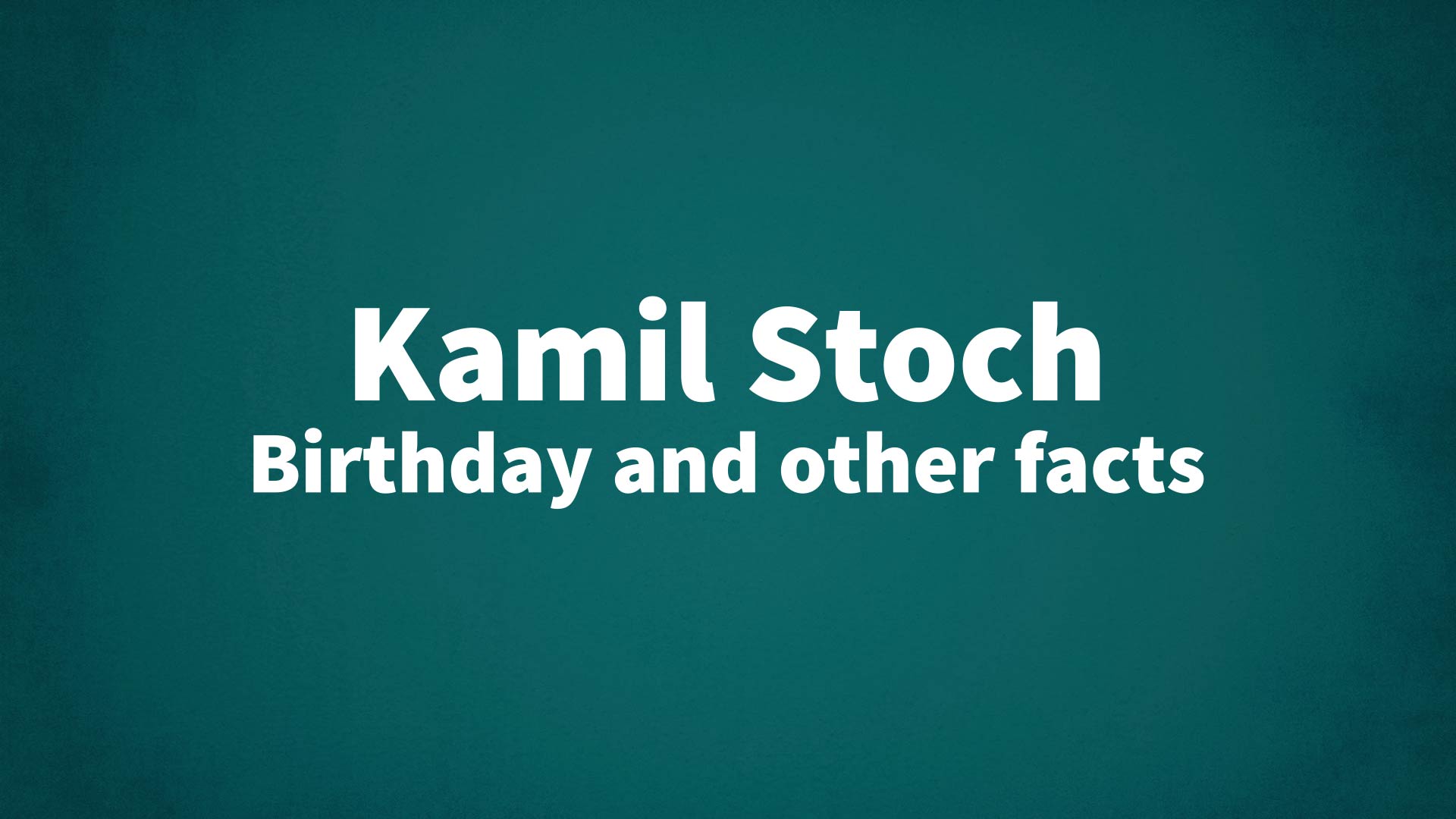title image for Kamil Stoch birthday