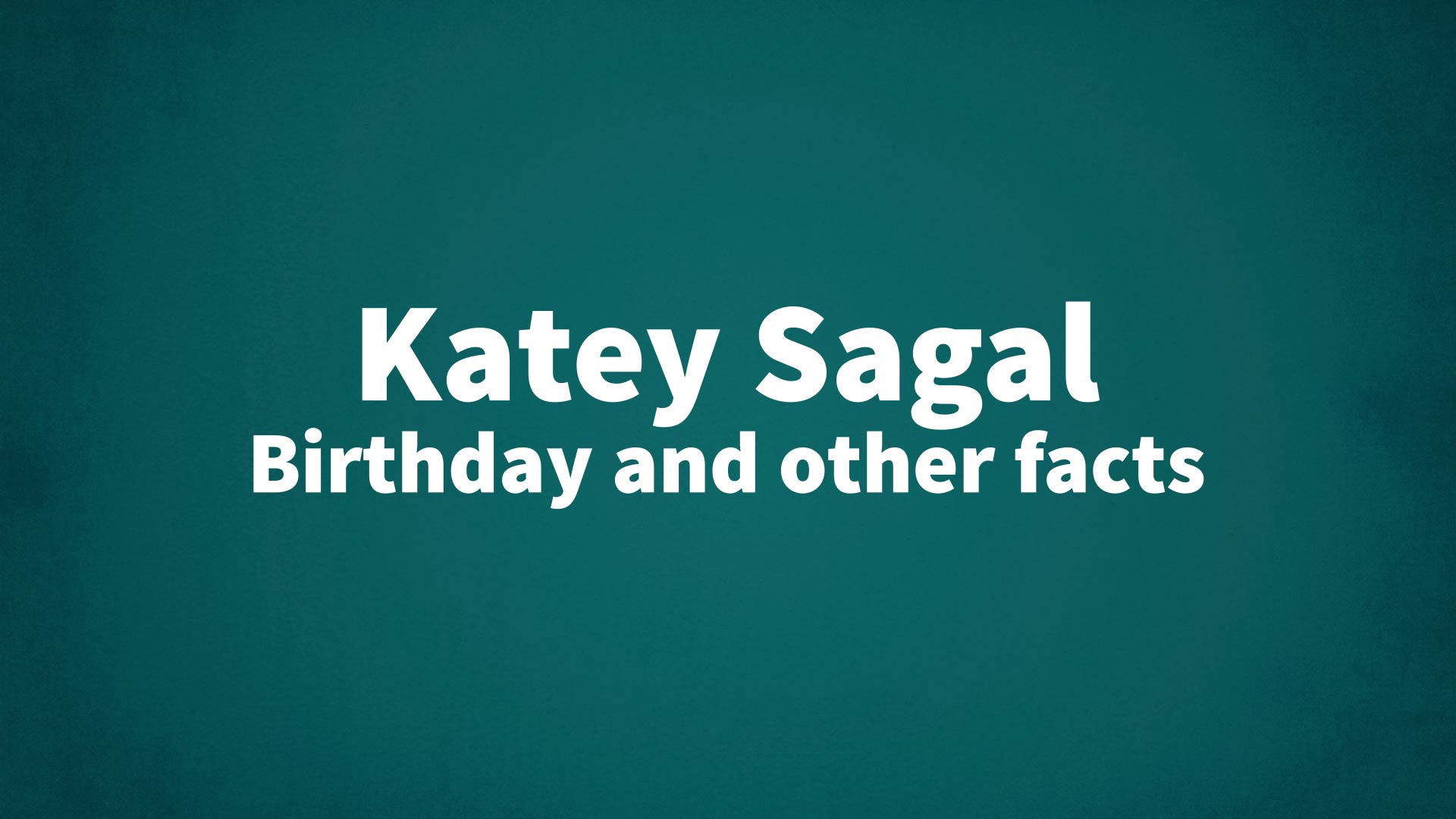 title image for Katey Sagal birthday