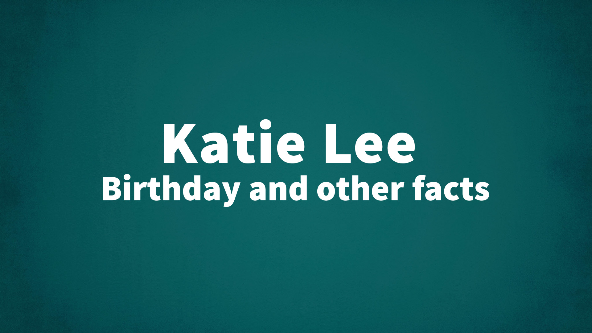 title image for Katie Lee birthday