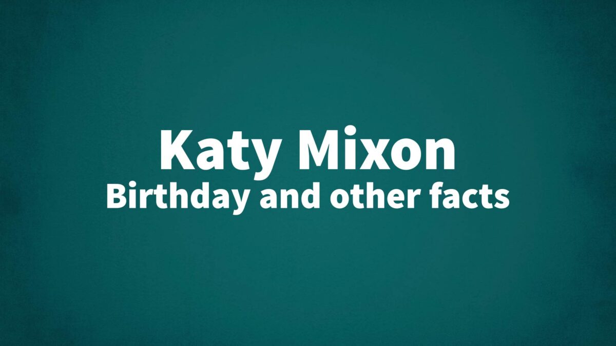 Katy-Mixon - List Of National Days
