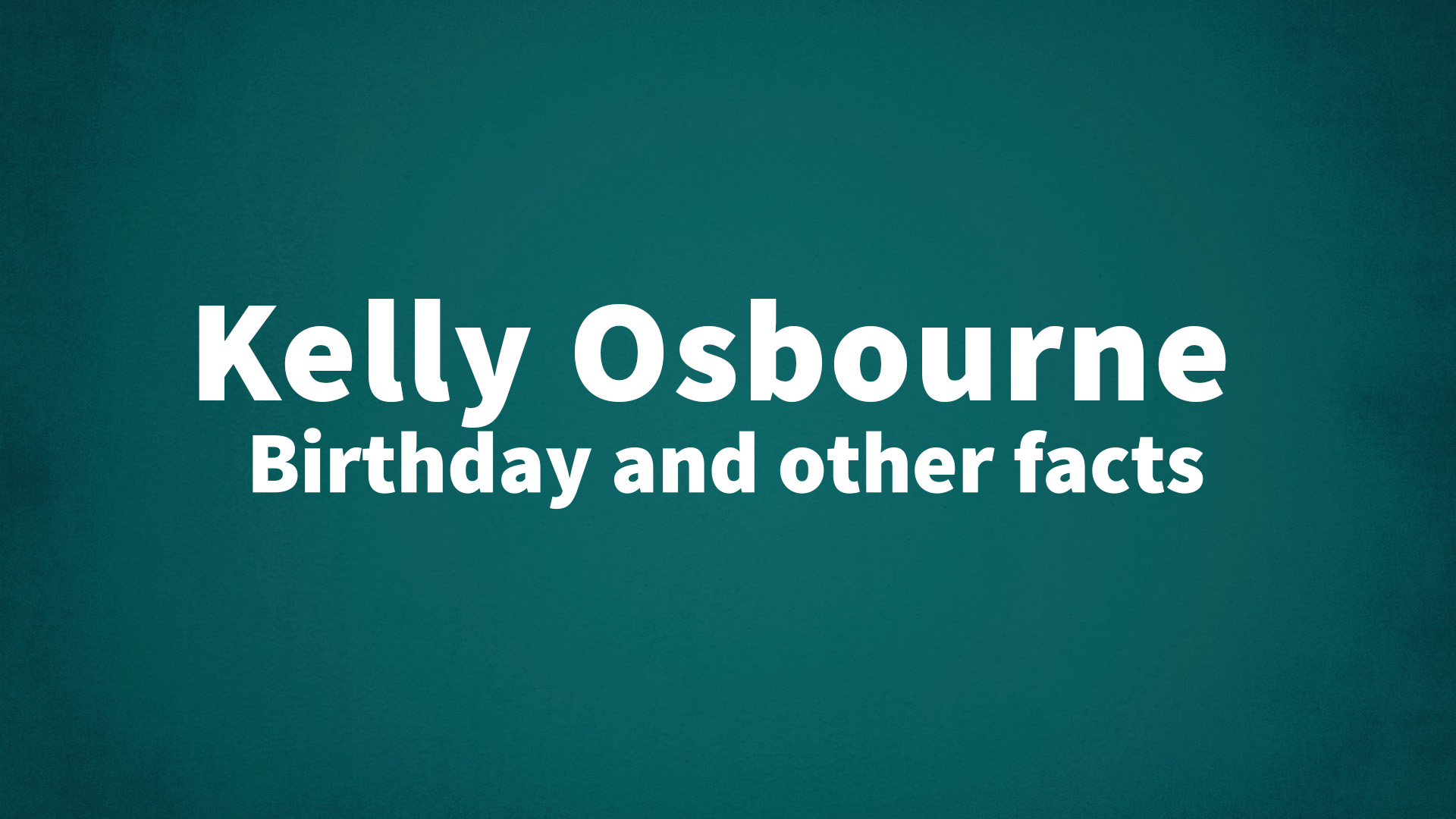 title image for Kelly Osbourne birthday