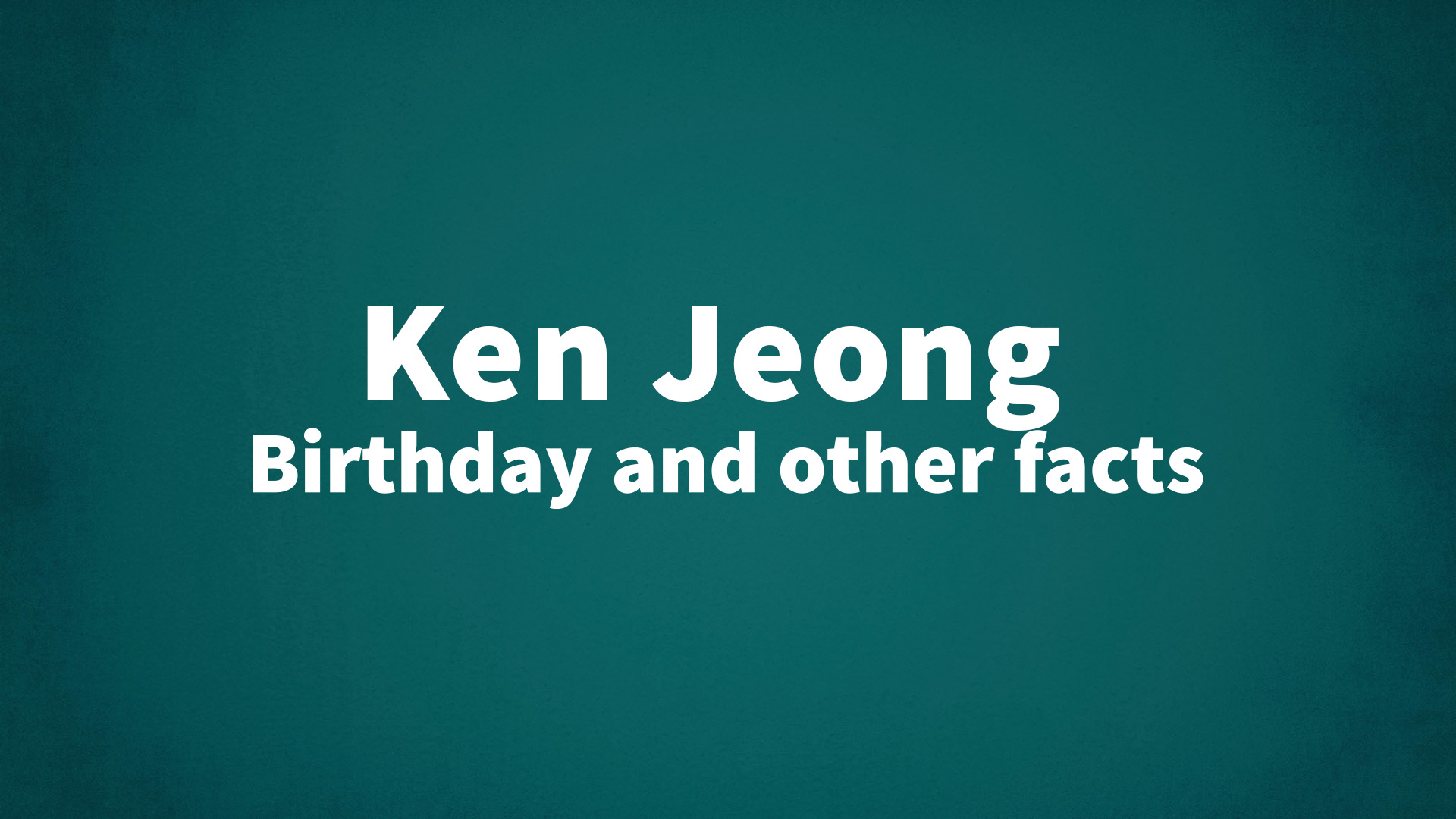 title image for Ken Jeong birthday