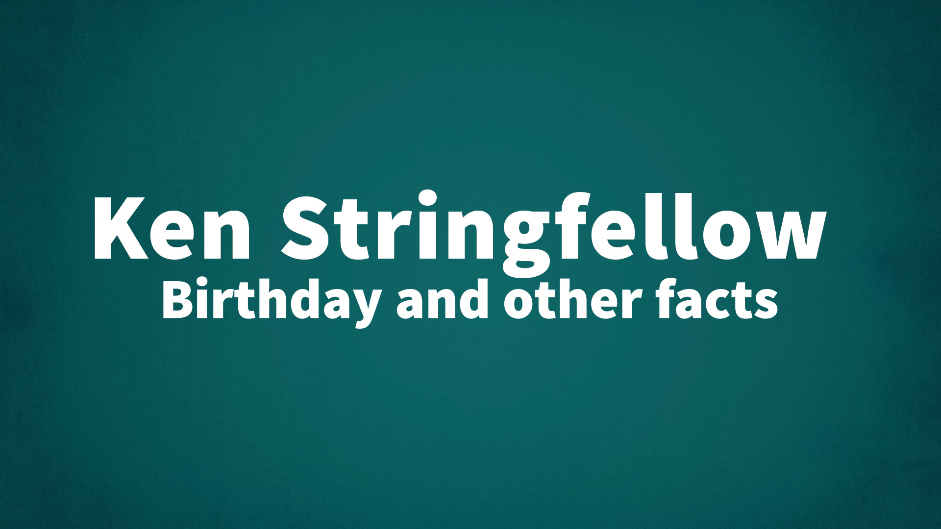 title image for Ken Stringfellow birthday