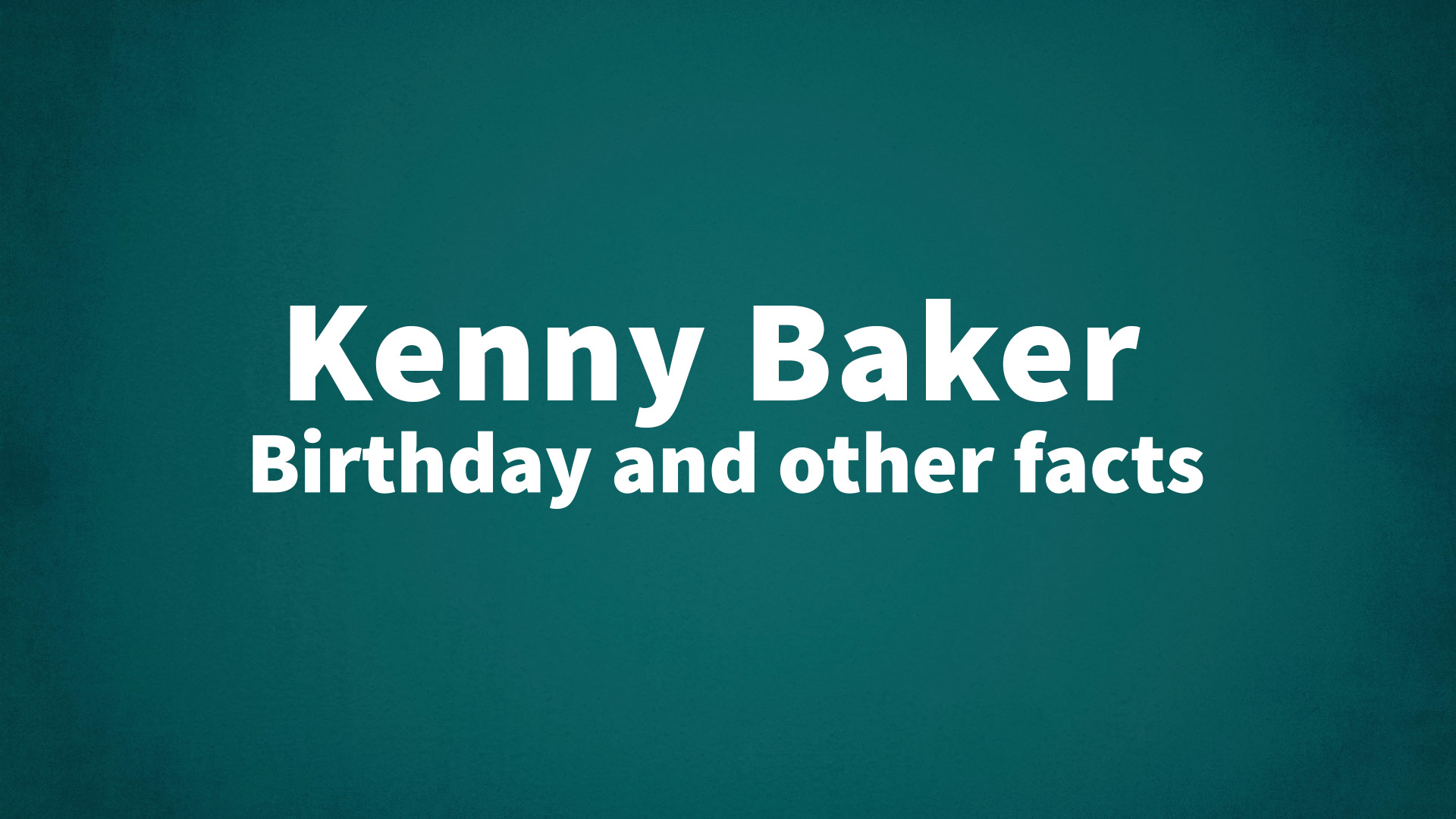 title image for Kenny Baker birthday