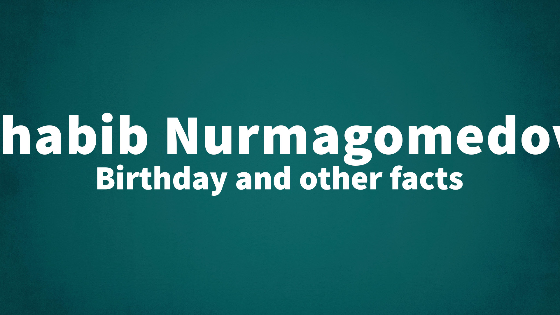 title image for Khabib Nurmagomedov birthday