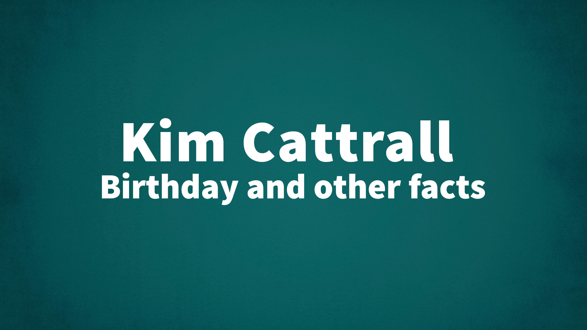title image for Kim Cattrall birthday