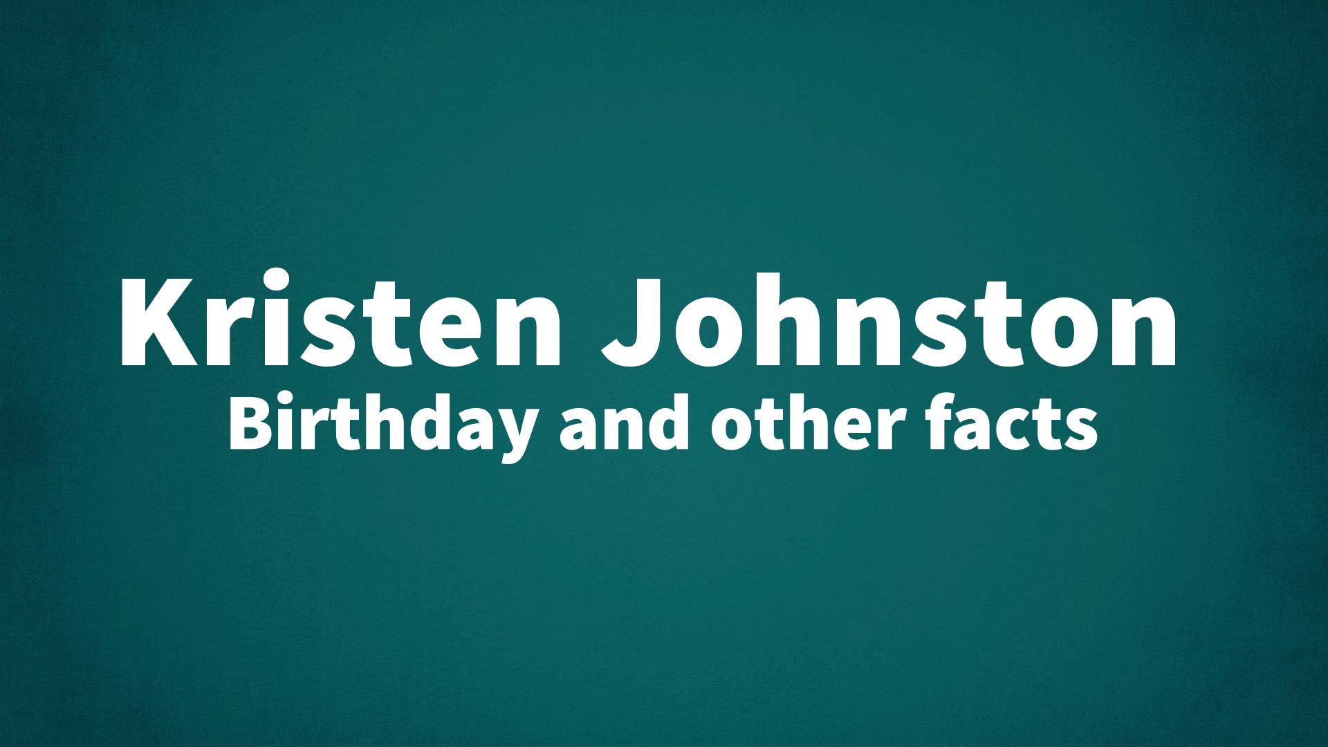 title image for Kristen Johnston birthday