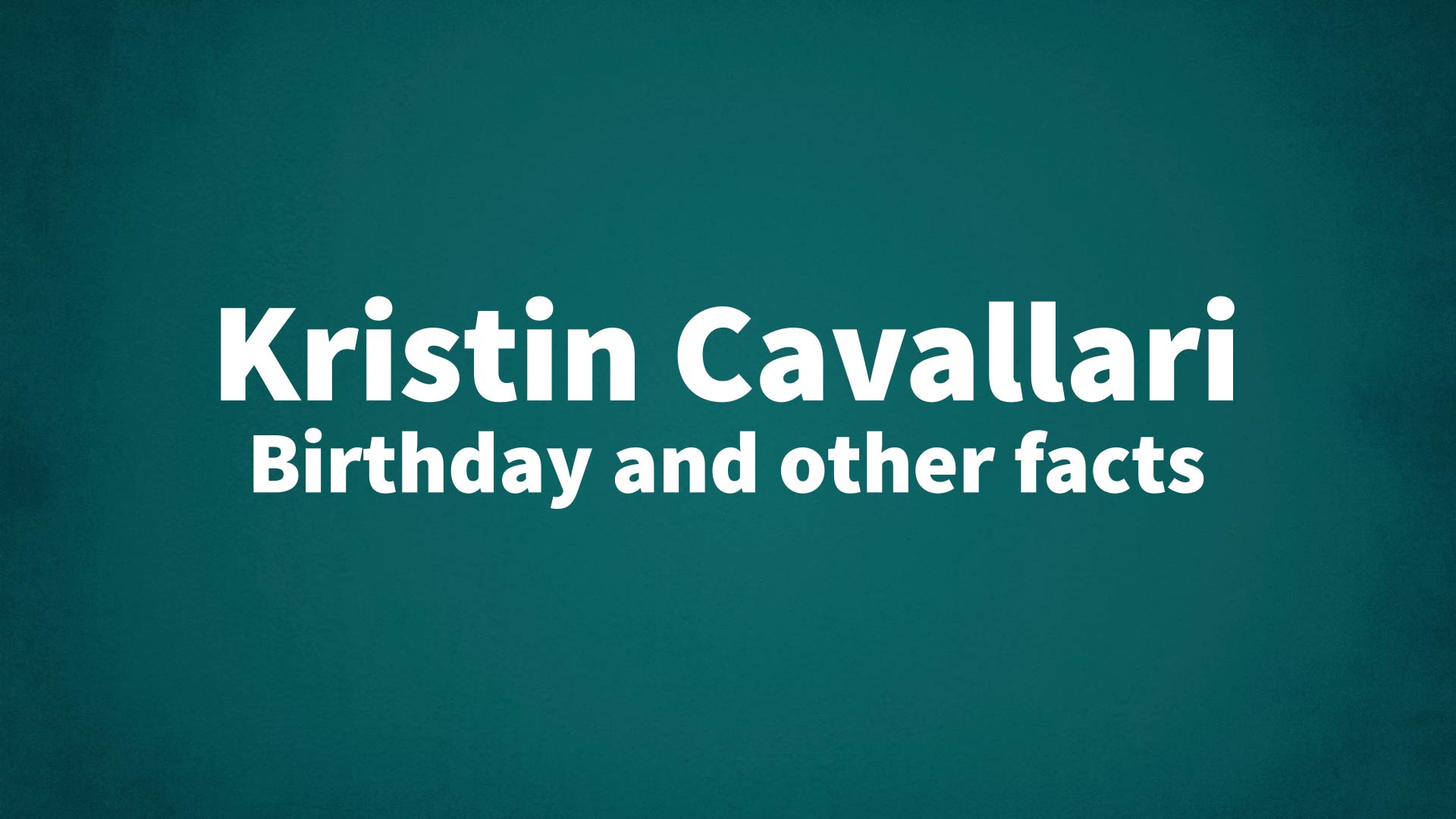 title image for Kristin Cavallari birthday