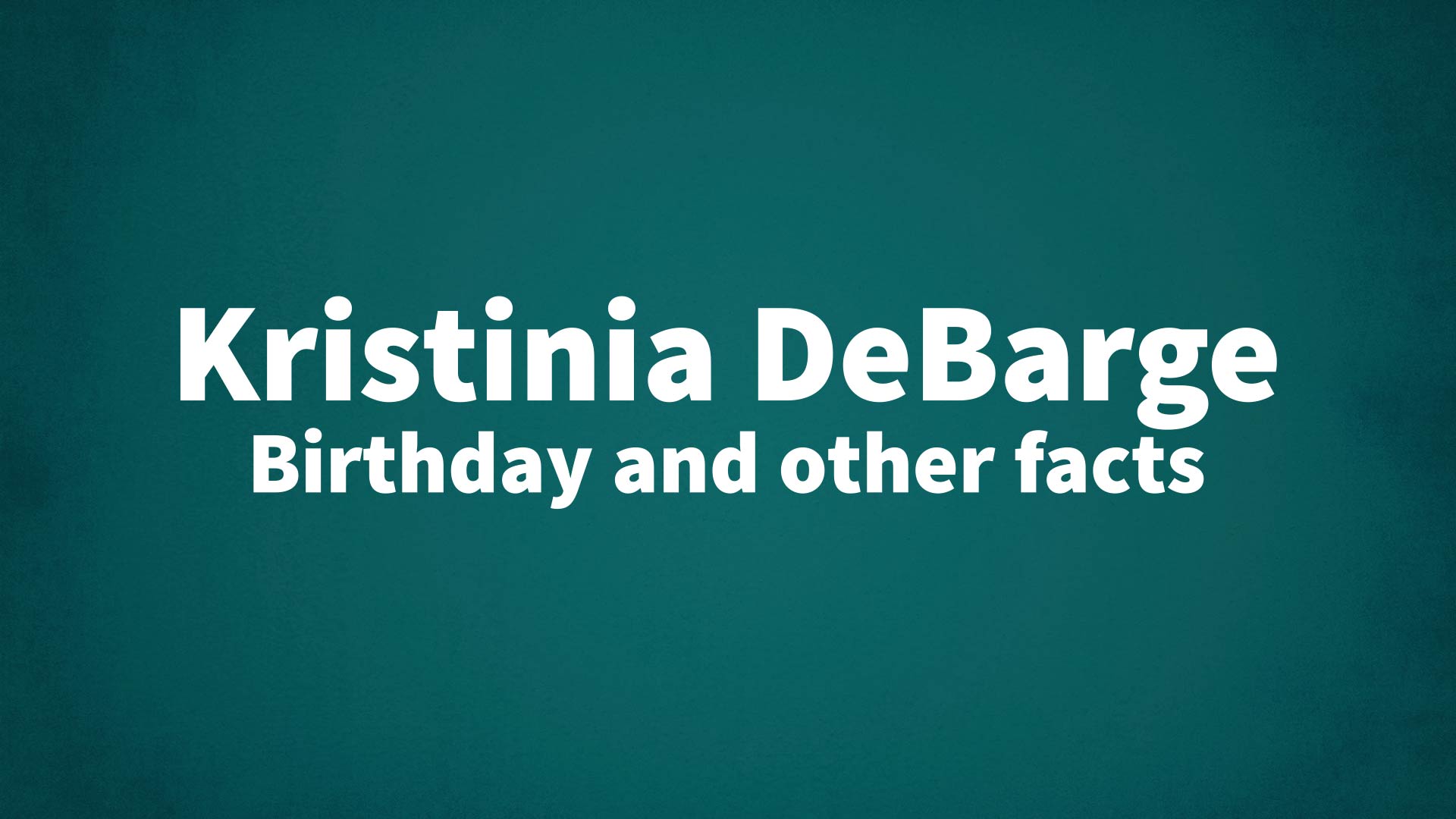 title image for Kristinia DeBarge birthday