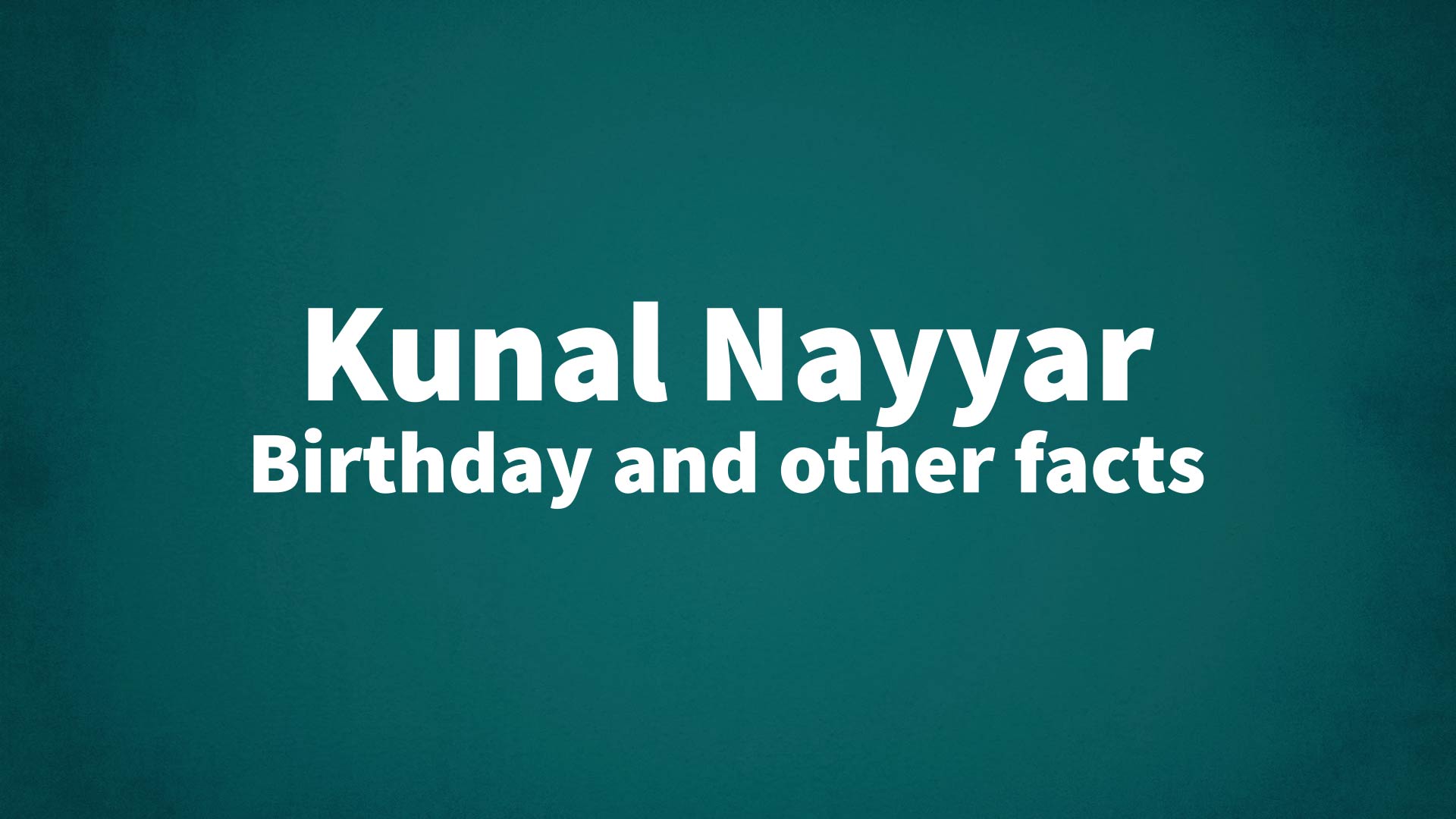 title image for Kunal Nayyar birthday