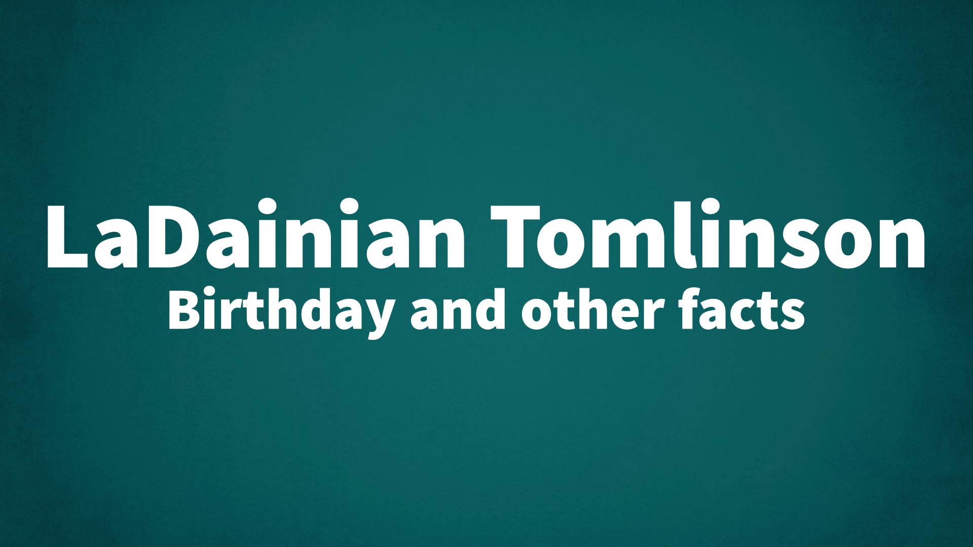 title image for LaDainian Tomlinson birthday