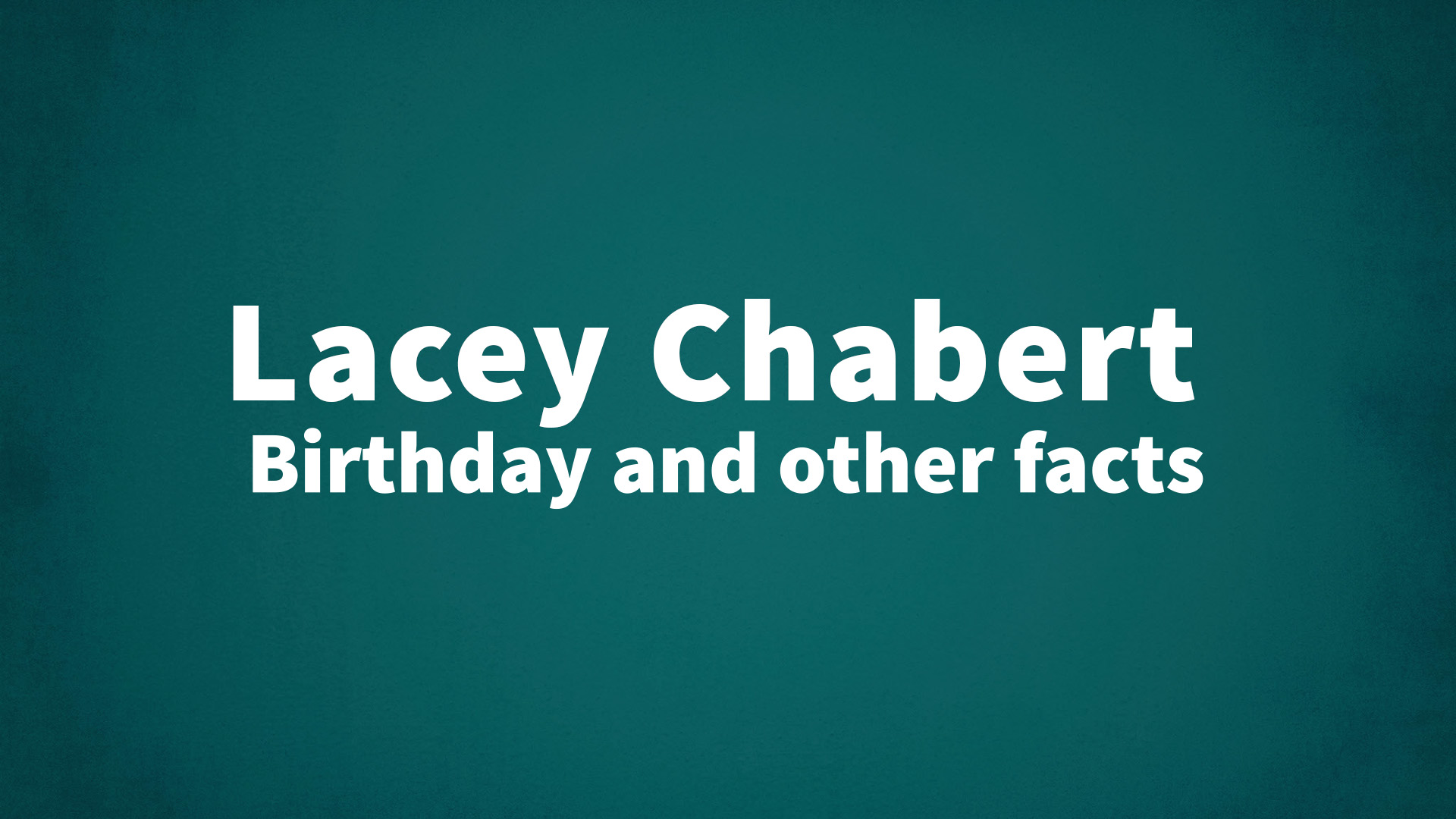 title image for Lacey Chabert birthday