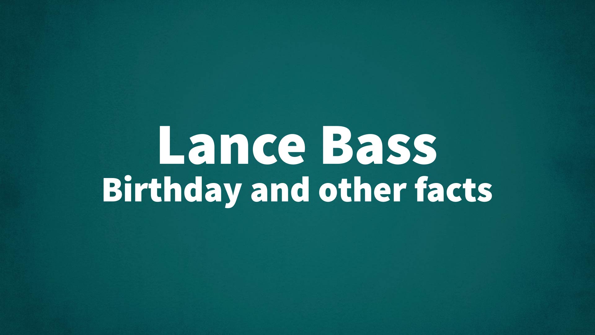 title image for Lance Bass birthday