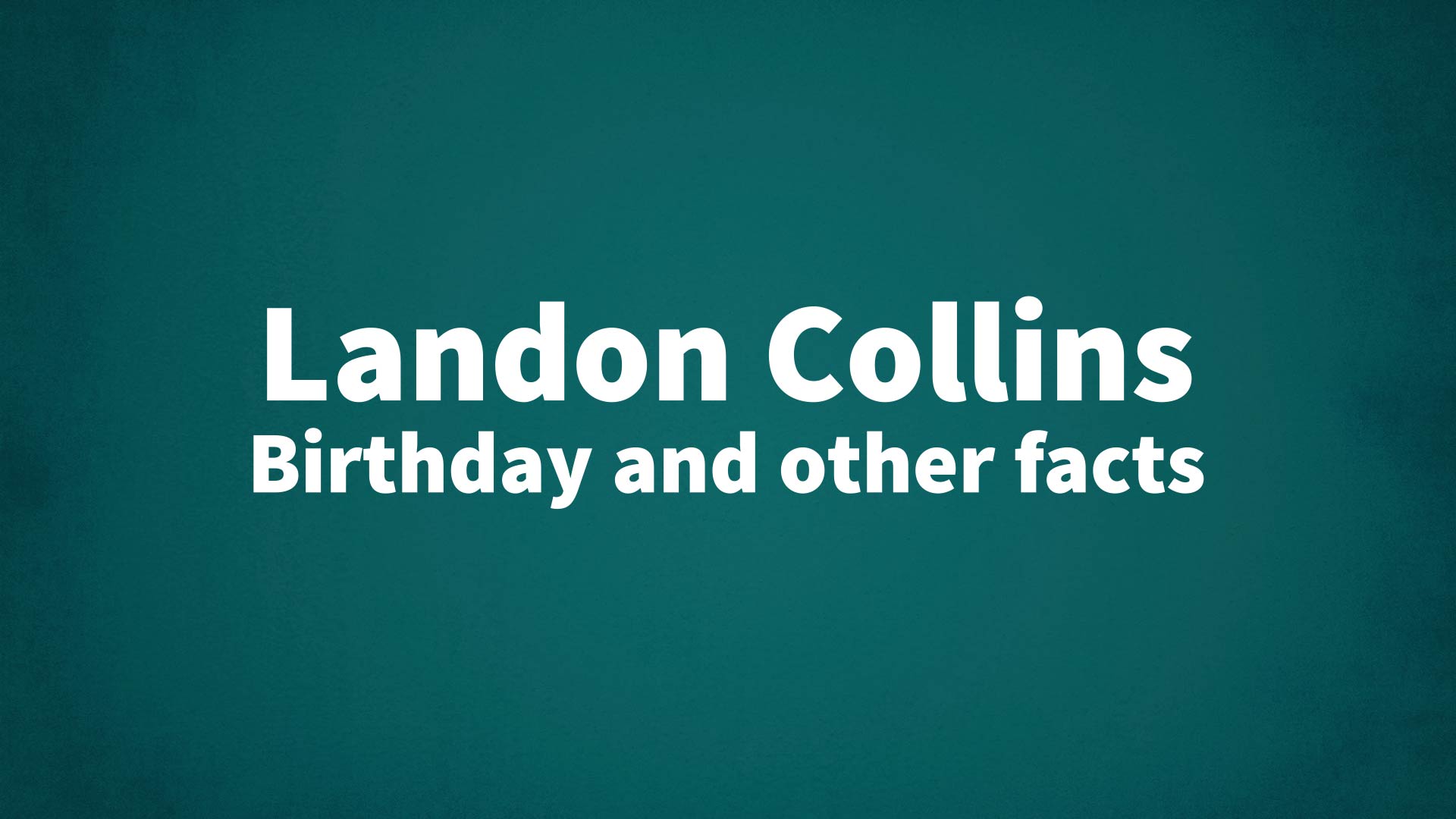 title image for Landon Collins birthday