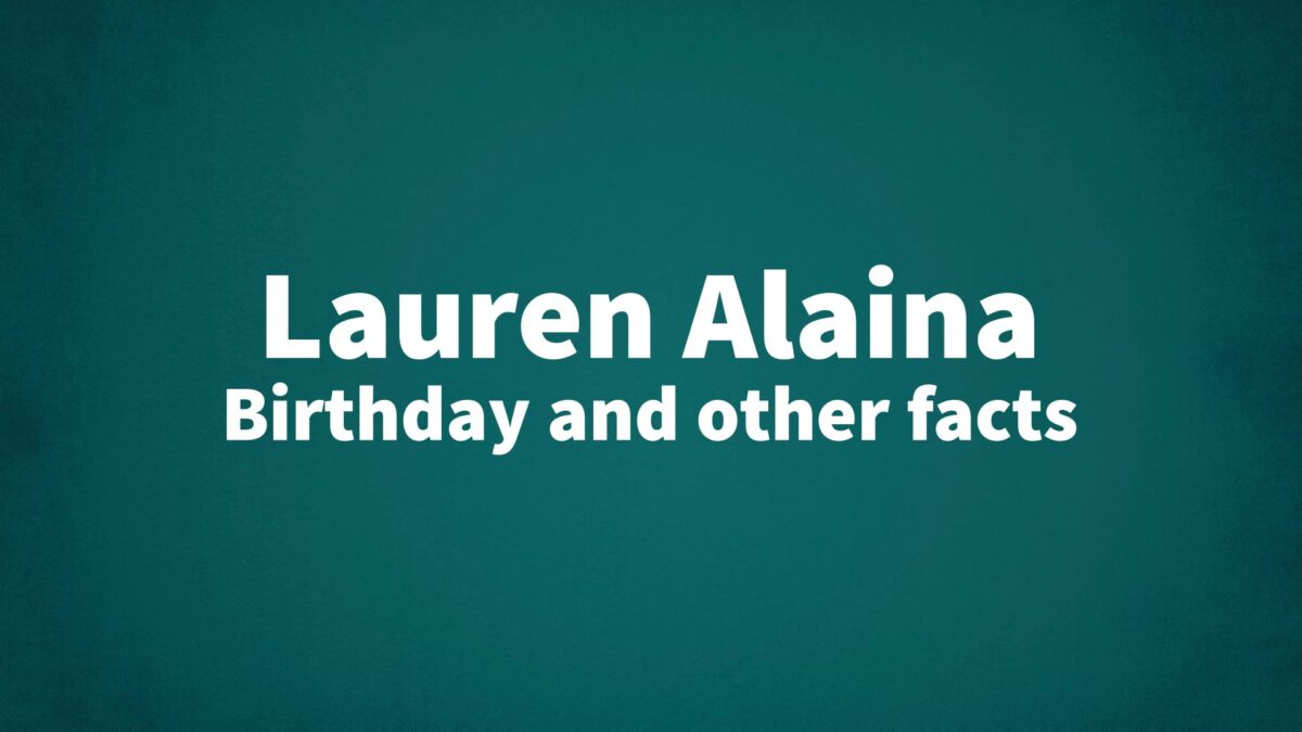Lauren-Alaina - List Of National Days