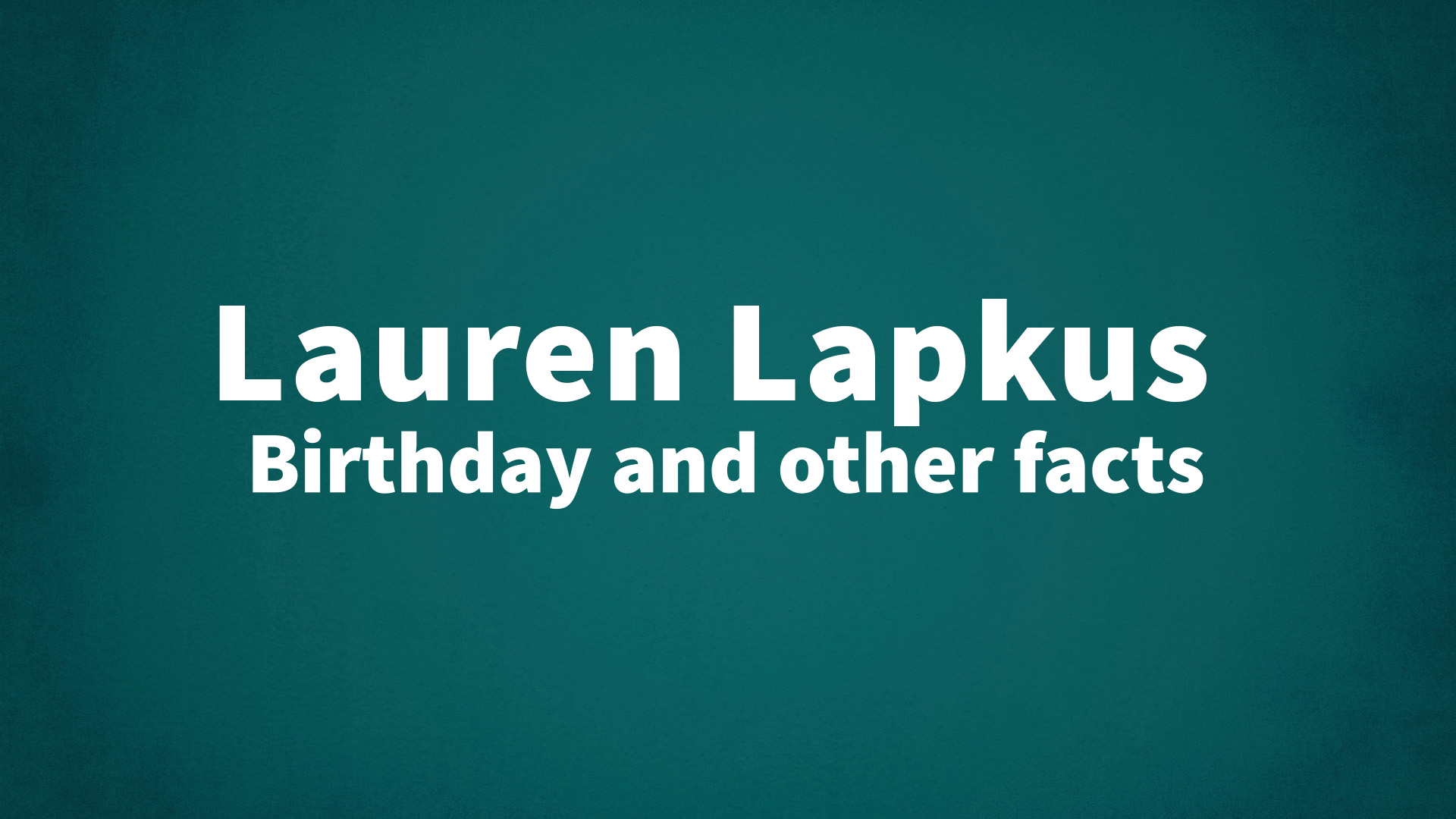 title image for Lauren Lapkus birthday