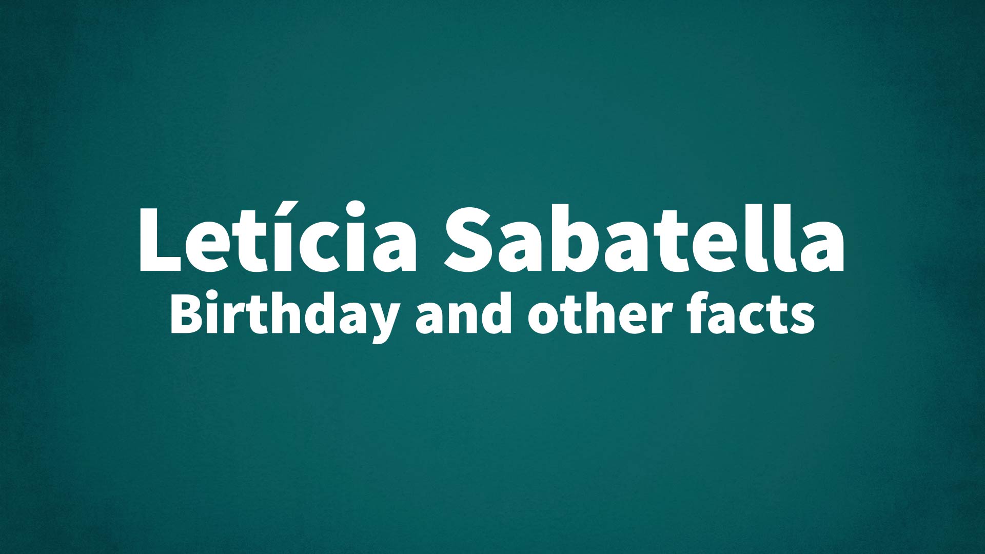 title image for Letícia Sabatella birthday