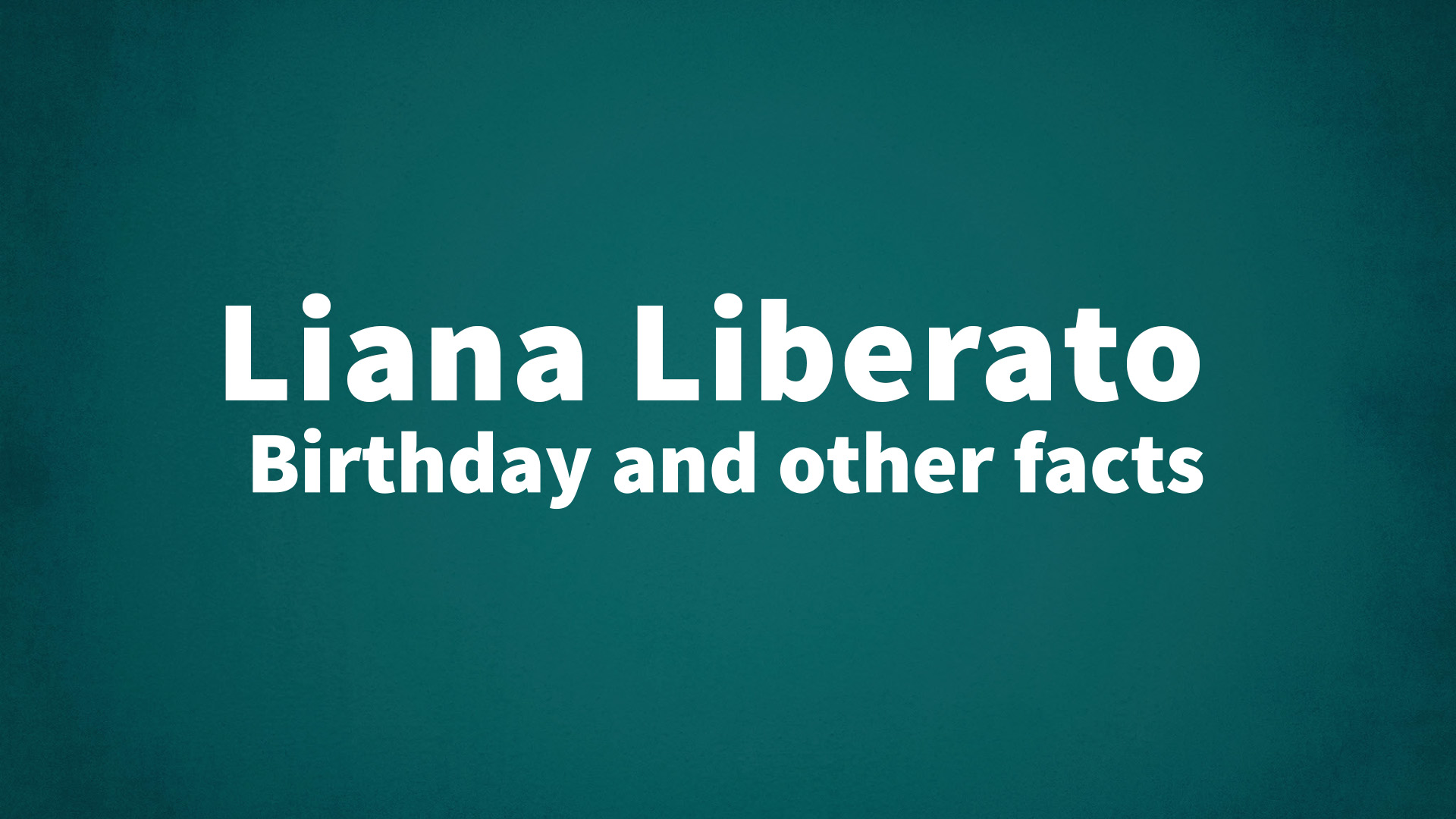 title image for Liana Liberato birthday