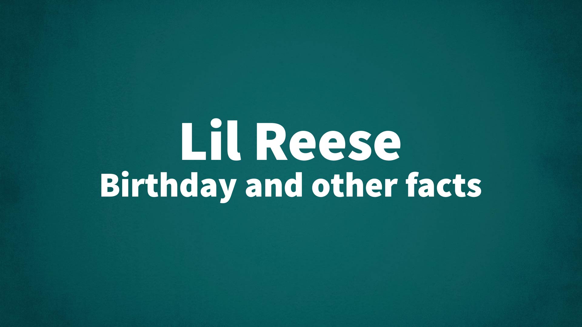 title image for Lil Reese birthday