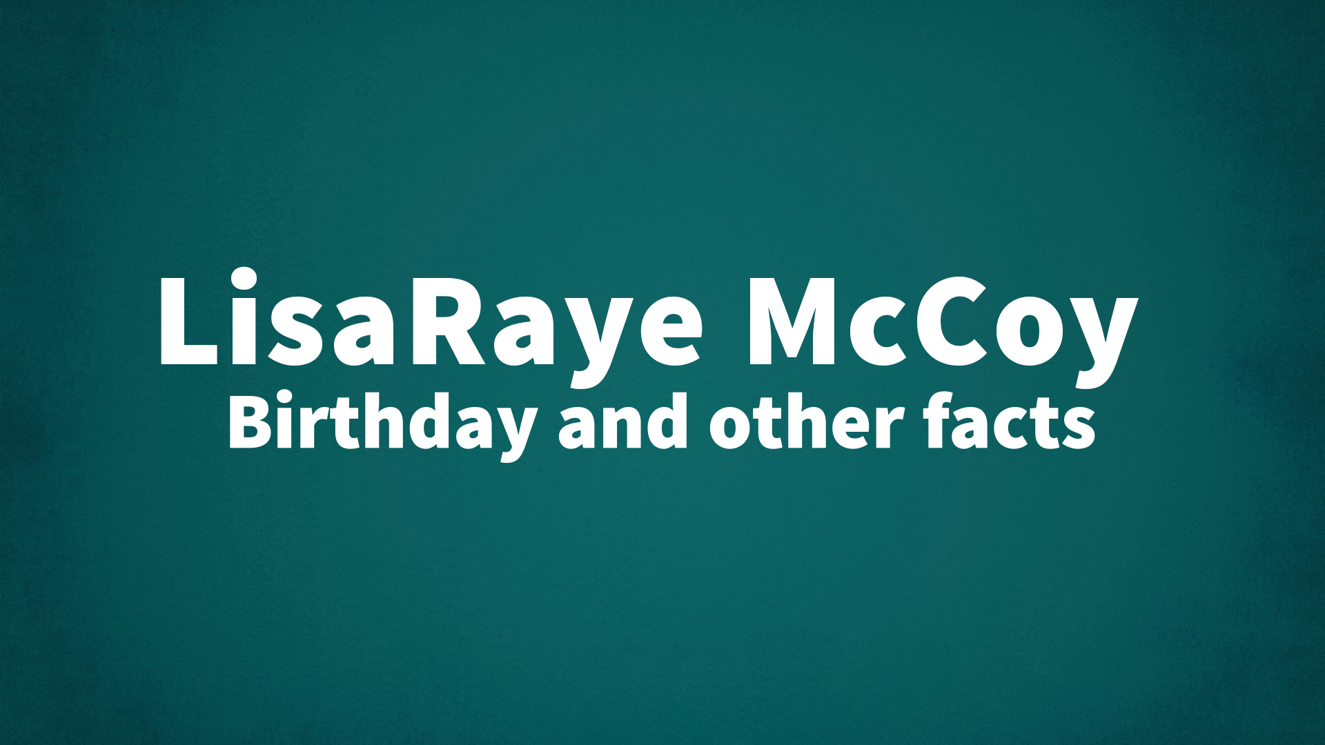 title image for LisaRaye McCoy birthday
